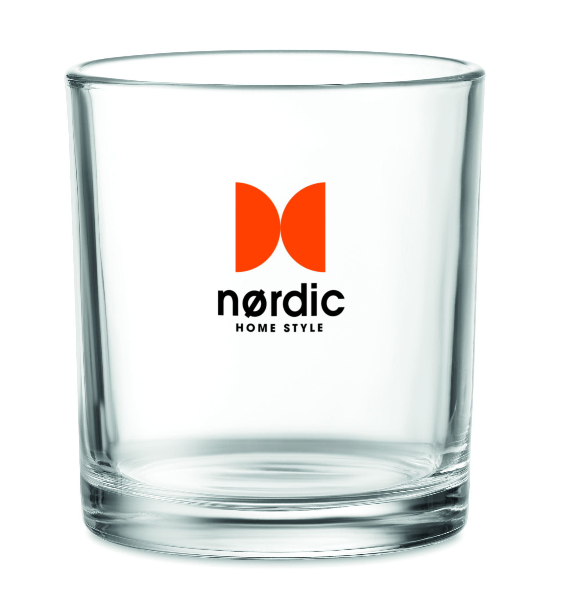 Glas, Kurzes Glas, Trinkglas, Klares Glas, Nordic Logo