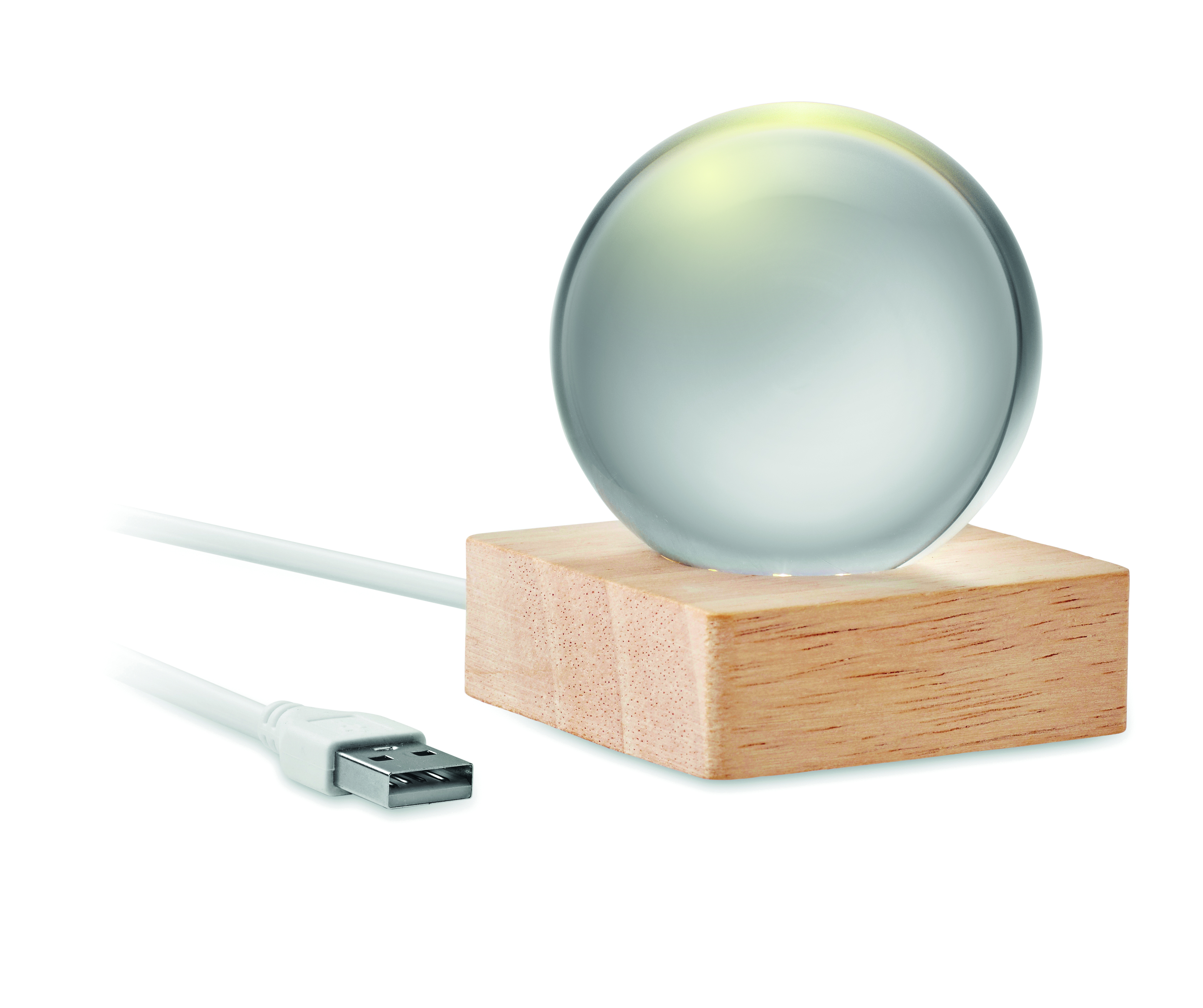 Lampe, USB-Lampe, Beleuchtung, Holzsockel, USB-Kabel, USB-Lampe, Ladegerät, LED-Lampe, Holzsockel, Glaskugel, USB-Lampe, LED-Lampe, Holzfuß, Glasdome, USB-betrieben