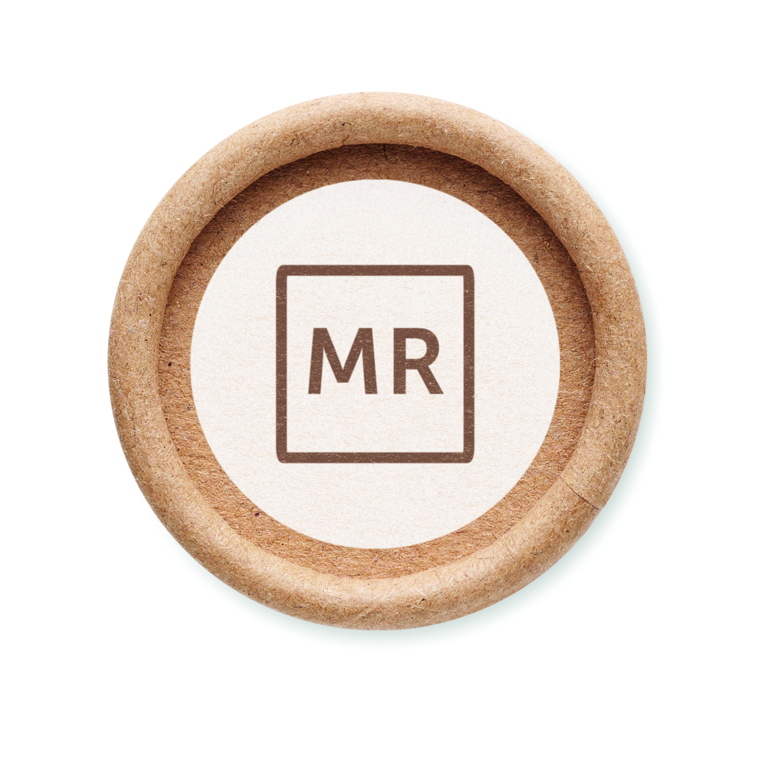 untersetzer, holz, rund, braun, mr