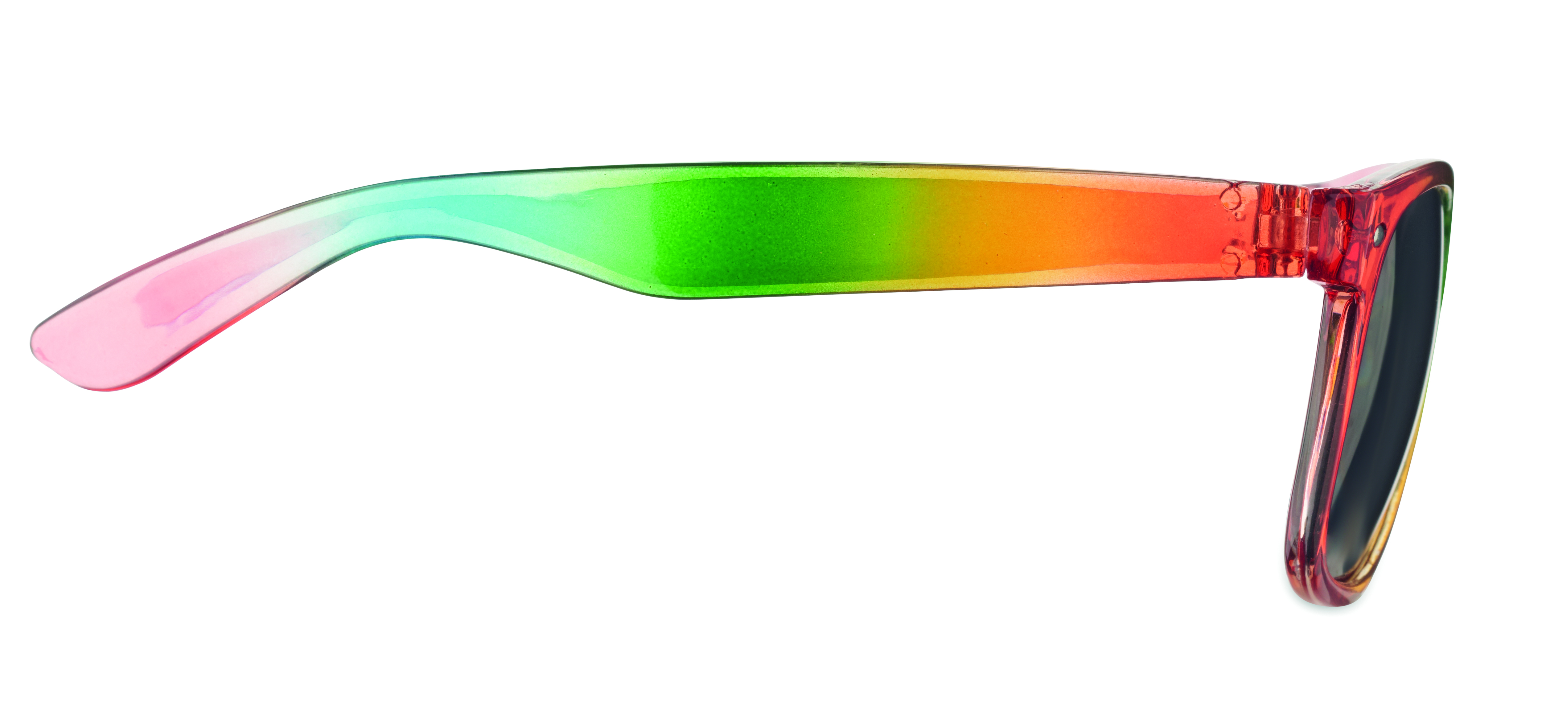 Sonnenbrille, Regenbogenfarben, Transparente Brille, Segmentbrille, Transparenter Rahmen