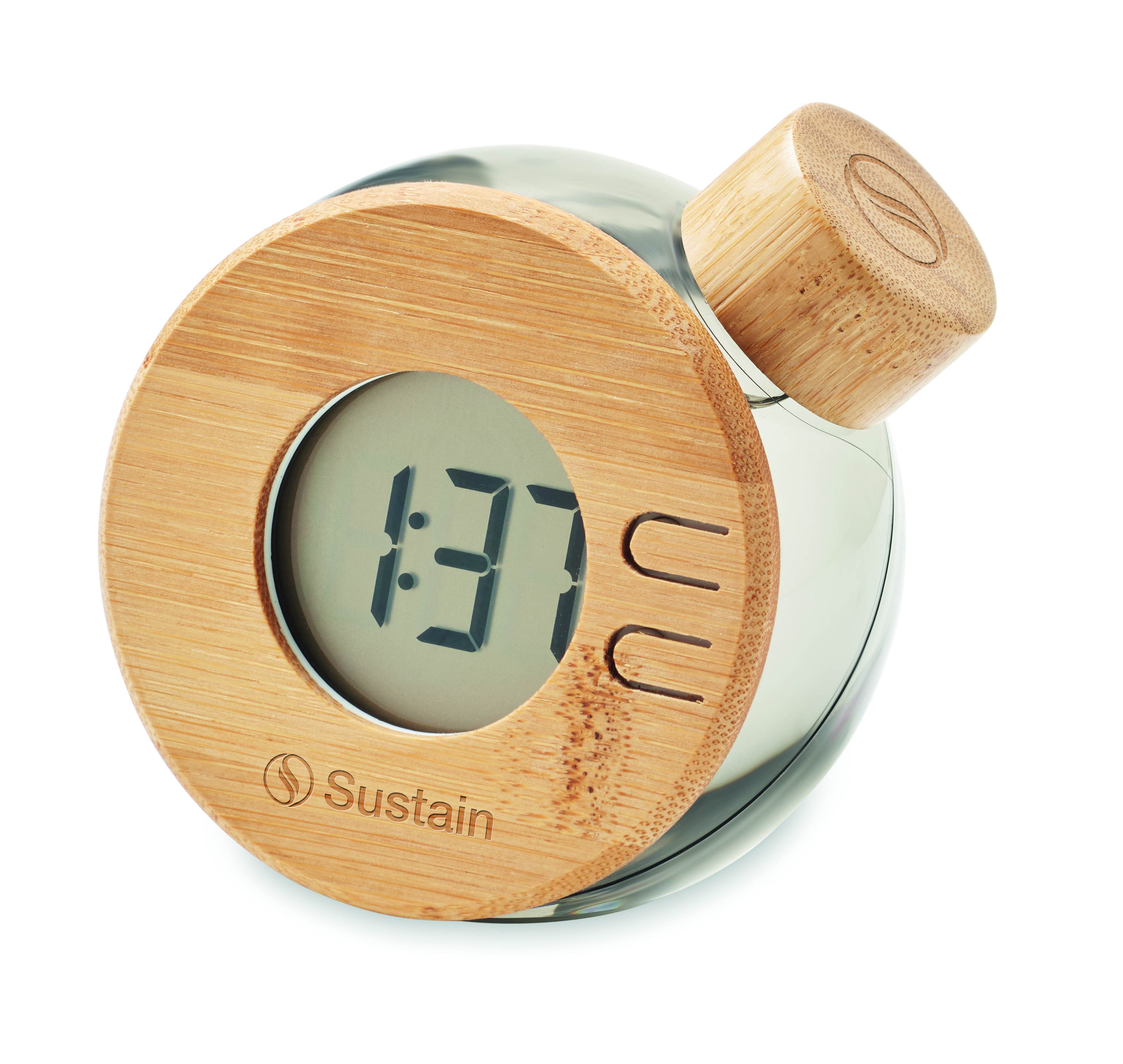 digital, Wecker, Uhr, Holz, Sustain