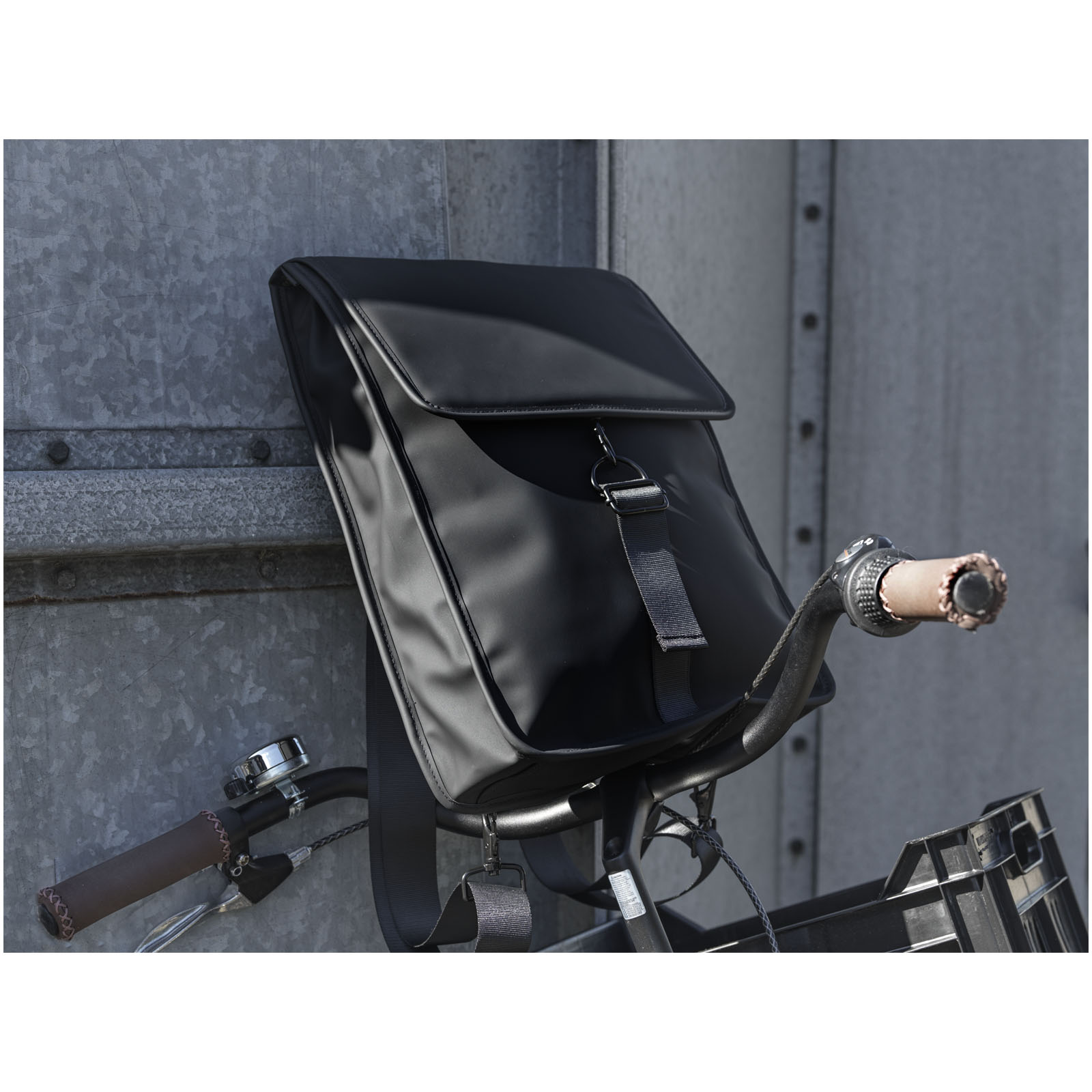 Satteltasche, Rucksack, Fahrradtasche, Schwarz, Gepäcktasche