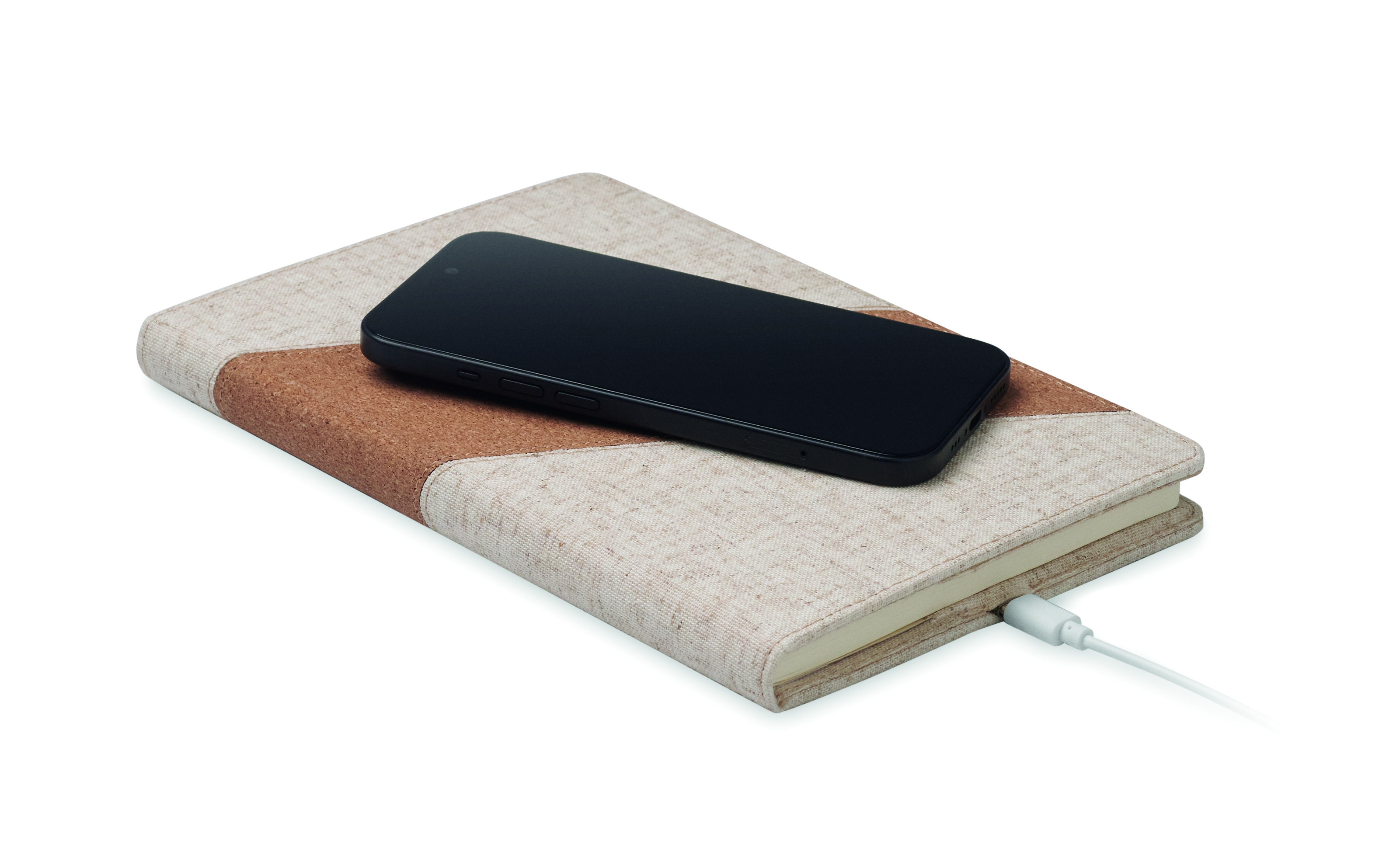 Smartphone, Phone, Smartphone auf Notizbuch, Kabelloses Laden, Schwarz, Handy, Smartphone, Schwarz, Ladekabel, Notizbuch