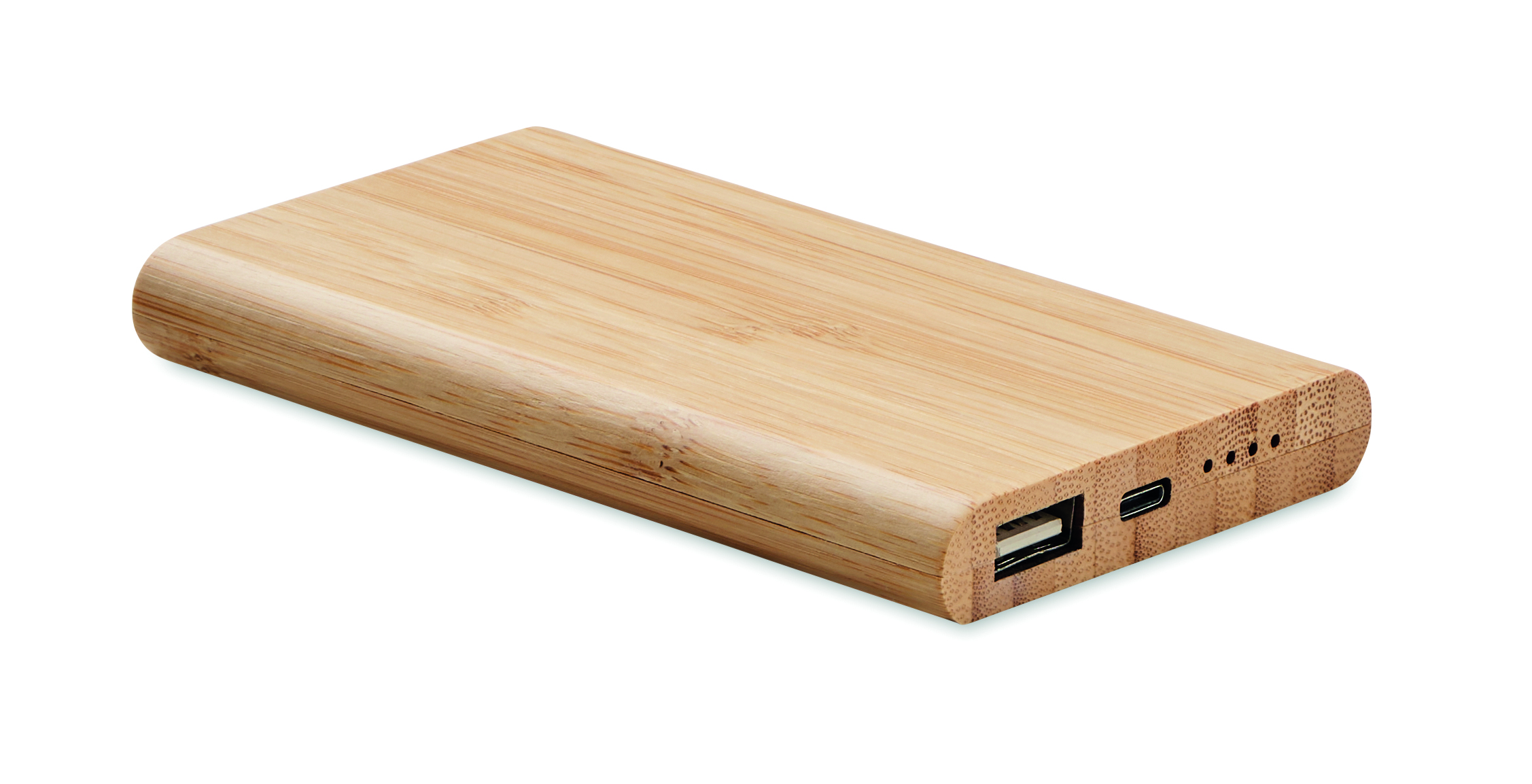 Power bank, Bamboo, USB-A, USB-C, Tragere Ladegerät