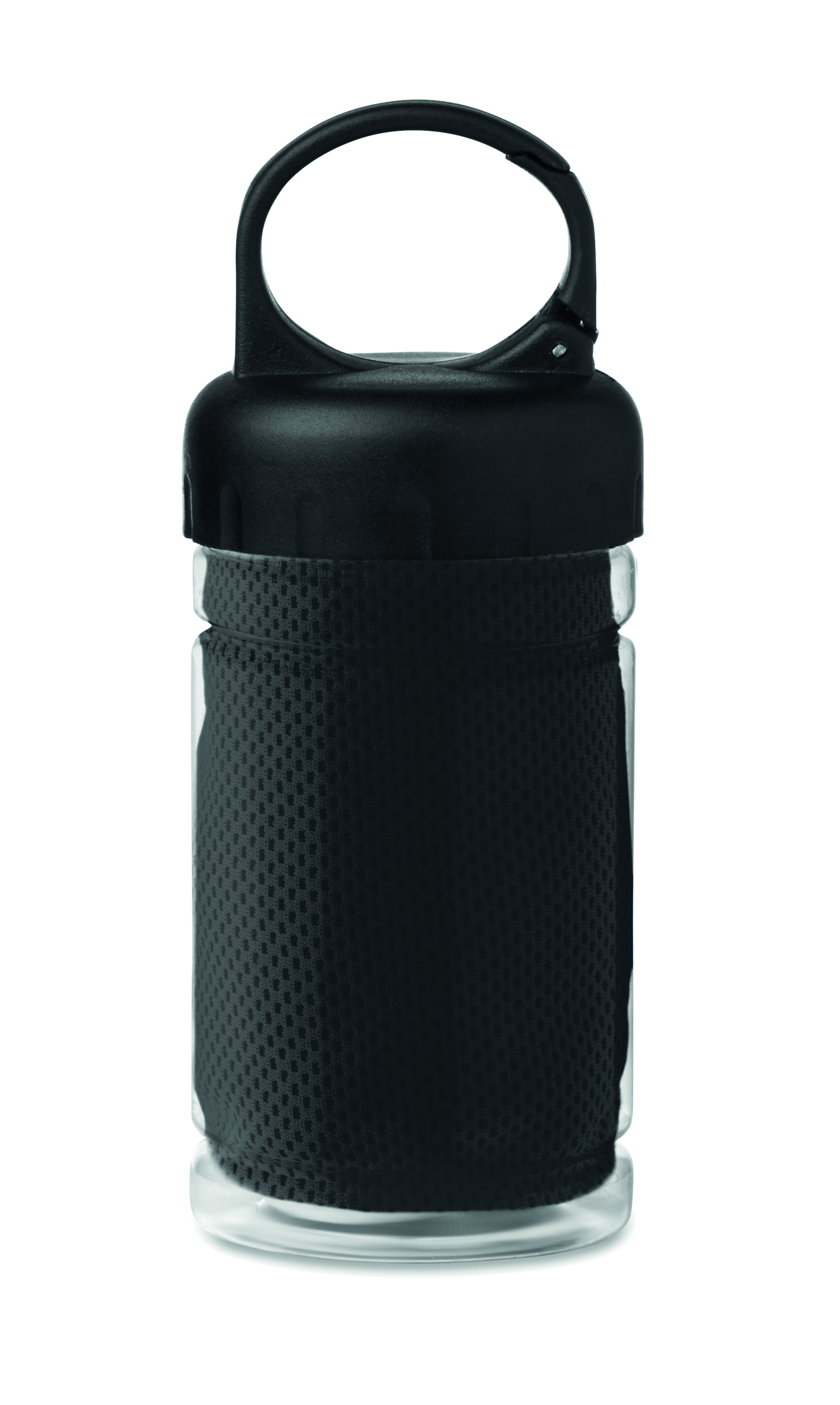 Wasserflasche, Sportflasche, Trinkflasche, Schwarz, Mesh-Hülle
