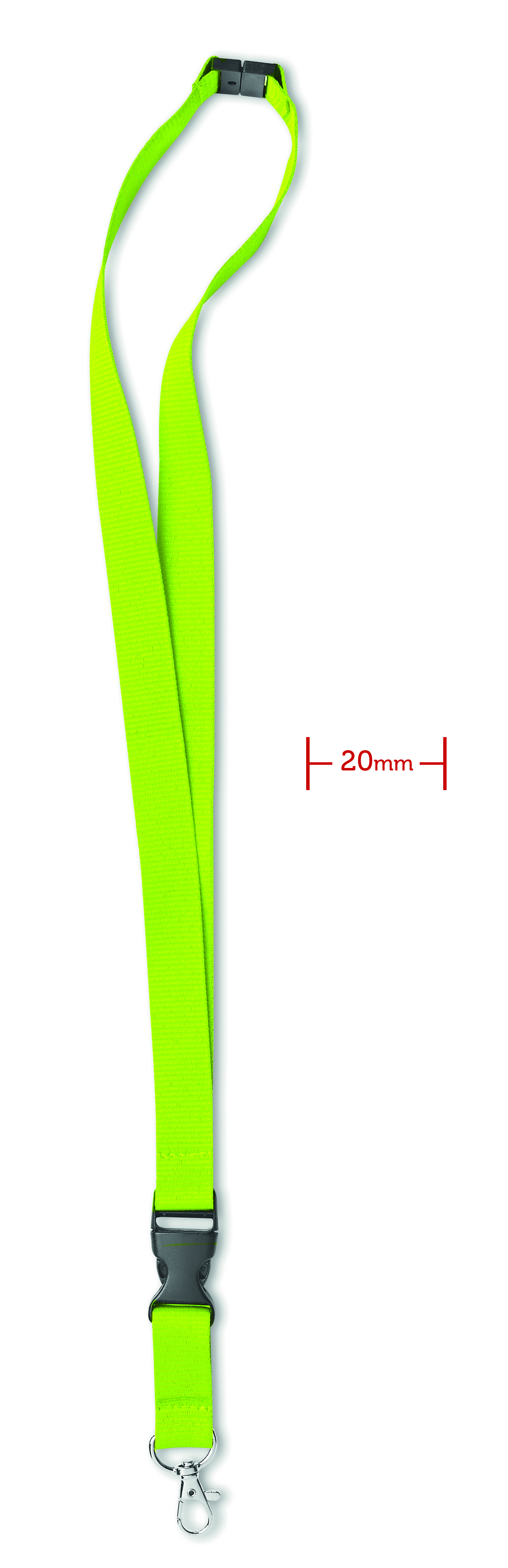 hochsichtbares-band, neon-gelb, lanyard, haken, clip