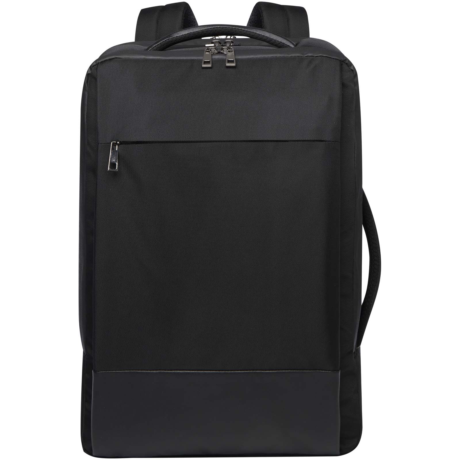 Rucksack, Schultertasche, Laptop-Rucksack, schwarz, Reißverschluss-Fronttasche