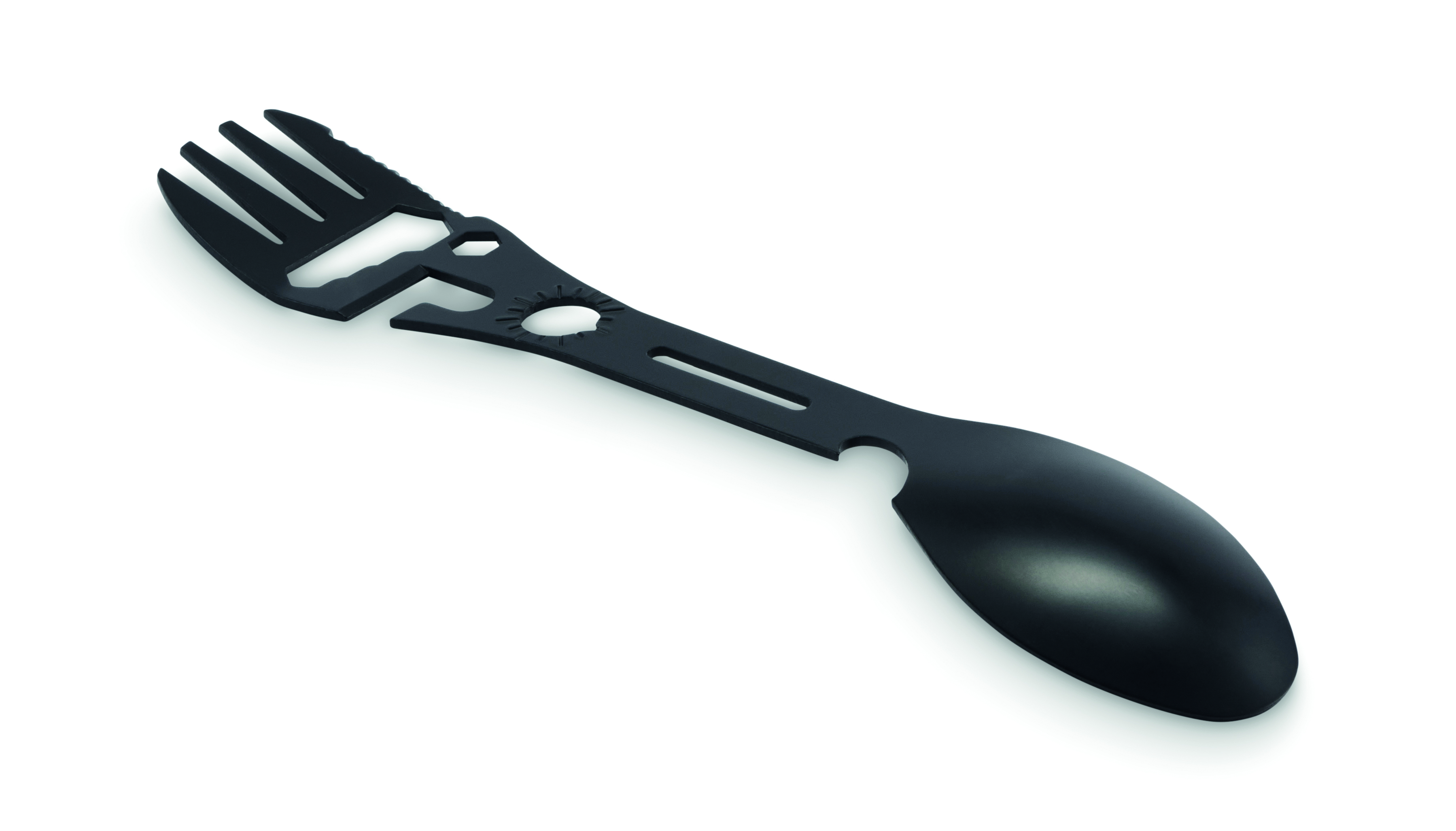 Kochwerkzeug, Spork, Schwarz, Kunststoff, Mehrzwecklöffel