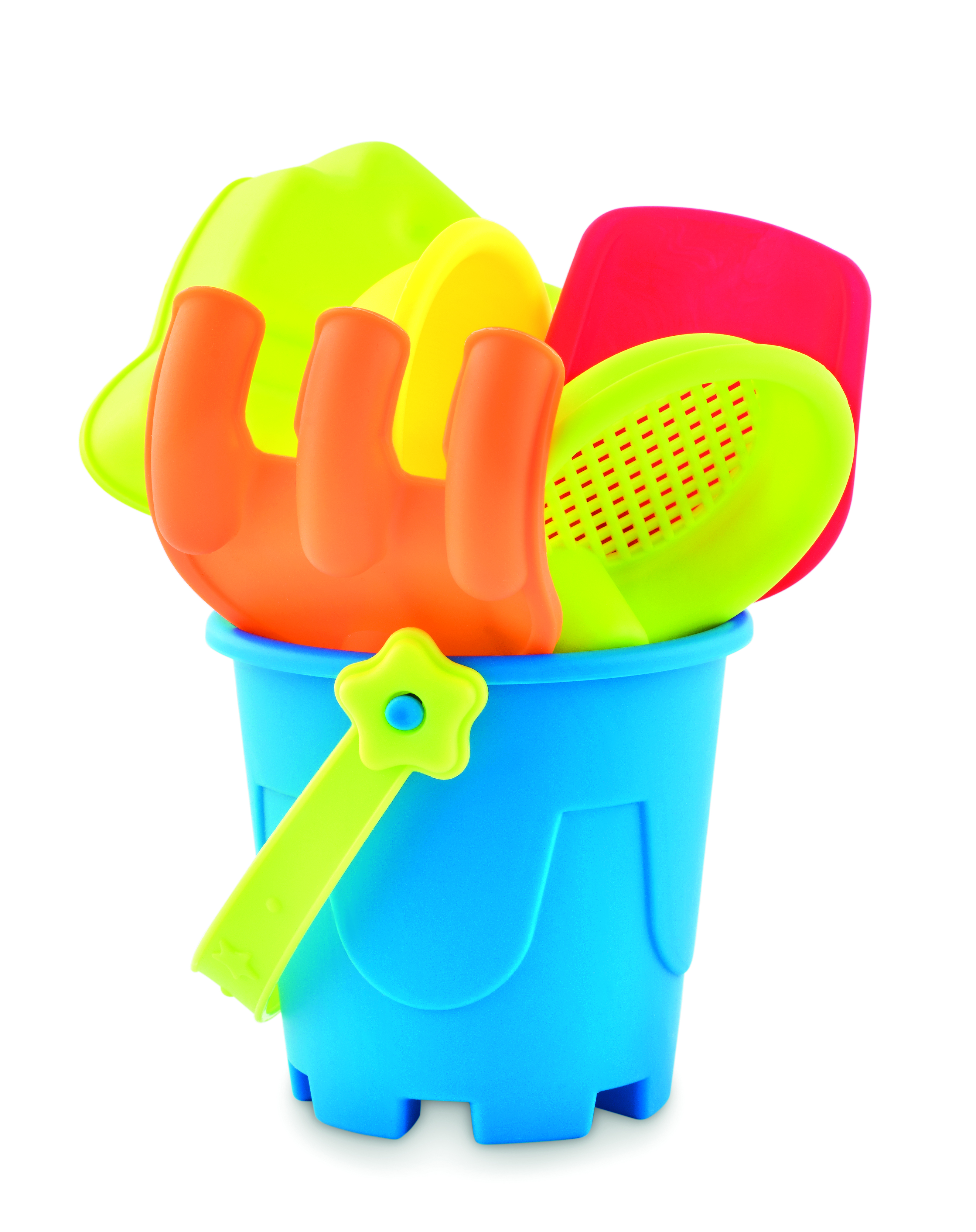 Sandkasten-Set, Kinderspielzeug, Kübel und Schaufel, Bunter Sandkasten, Schaufelset