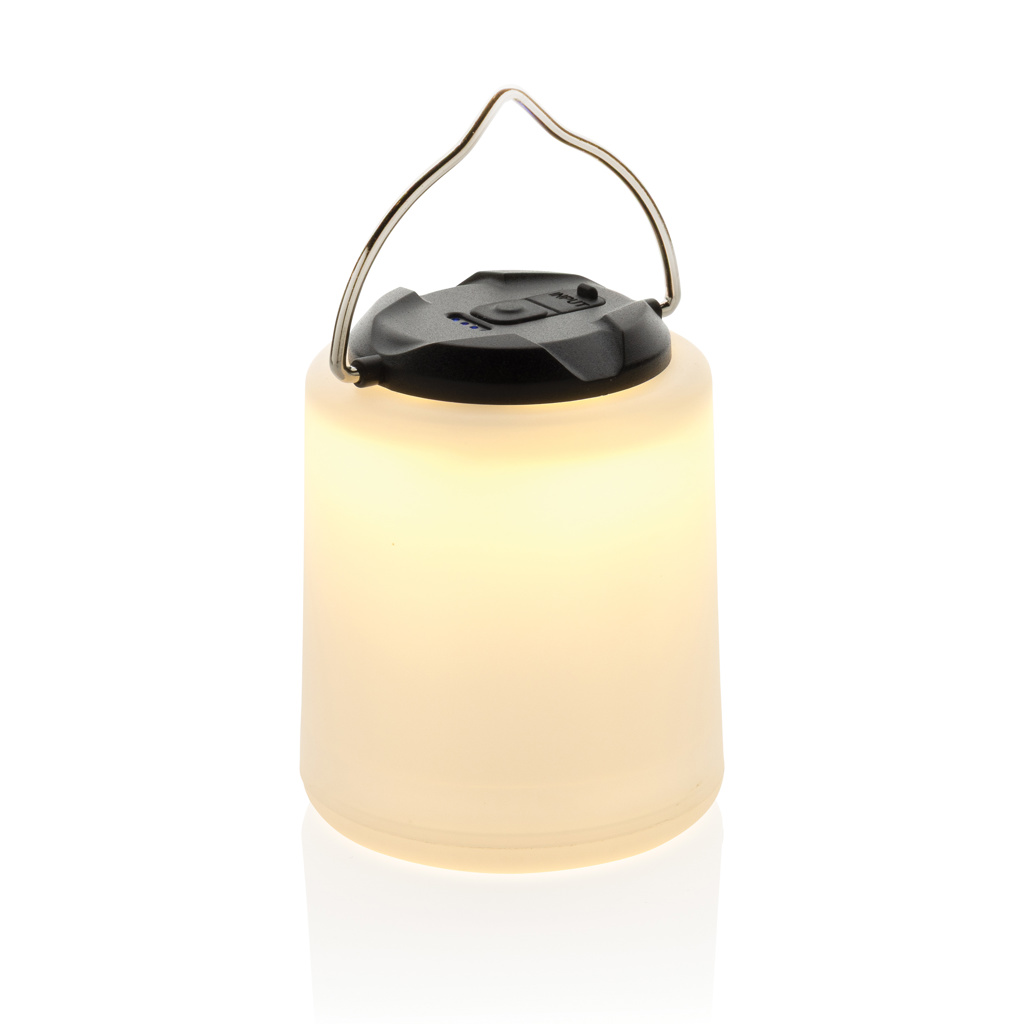 Kugel-Lampe, LED-Lampe, Tragbare Laterne, Kunststoff-Glas, Warmweißes Licht