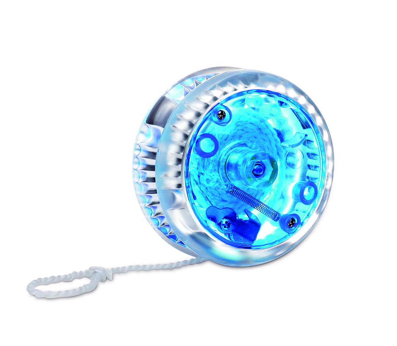 led, yoyo, blau, Schnur, Tischleuchte, LED-Licht, blaues Licht, Metallgehäuse, Pull-String, Beleuchtetes Spielzeug, Taschenlicht, LED-Licht, Blinklicht, Spielzeugbeleuchtung, Glitzerndes Licht, LED, Blau, YoYo, Licht, Schnur