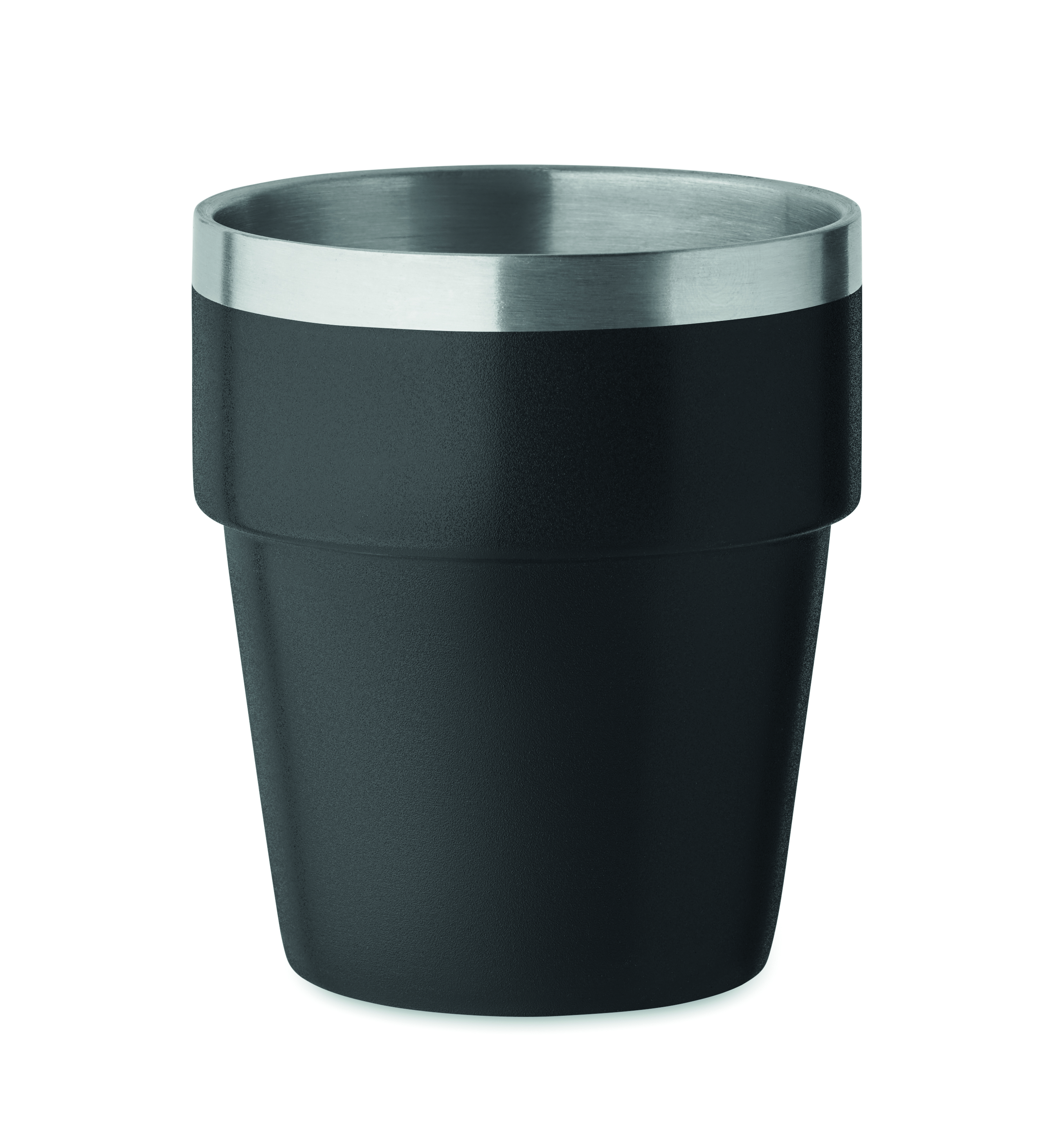Becher, Tasse, Stahlrand, schwarz, Rostfrei, Becher, Tassenhalter, Kaffeebecher, dunkle Farbe, Metallrand, Becher, Tee-Becher, Kaffeebecher, Silberrand, Matt-schwarz, Becher, Tasse, Kaffeebecher, Stahlrand, Matt Schwarz