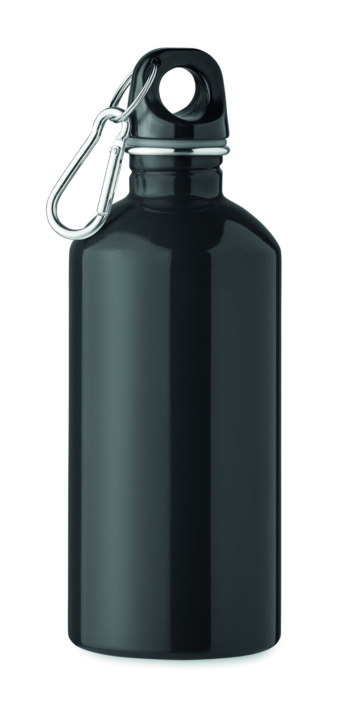 Wasserflasche, Aluminium, Schwarz, Kappe, Karabinerhaken, wasserflasche, trinkflasche, carabiner, schwarz, kappe, Flasche, Wasser, Aluminium/Metall, Schwarz, Karabinerhaken, Flasche, Wasserflasche, Aluminiumkanister, Klickverschluss, Carabiner