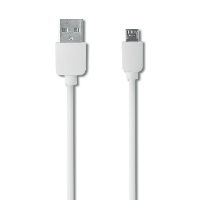 USB, Kabel, Weiß, Männlich, Micro-USB zu USB-A