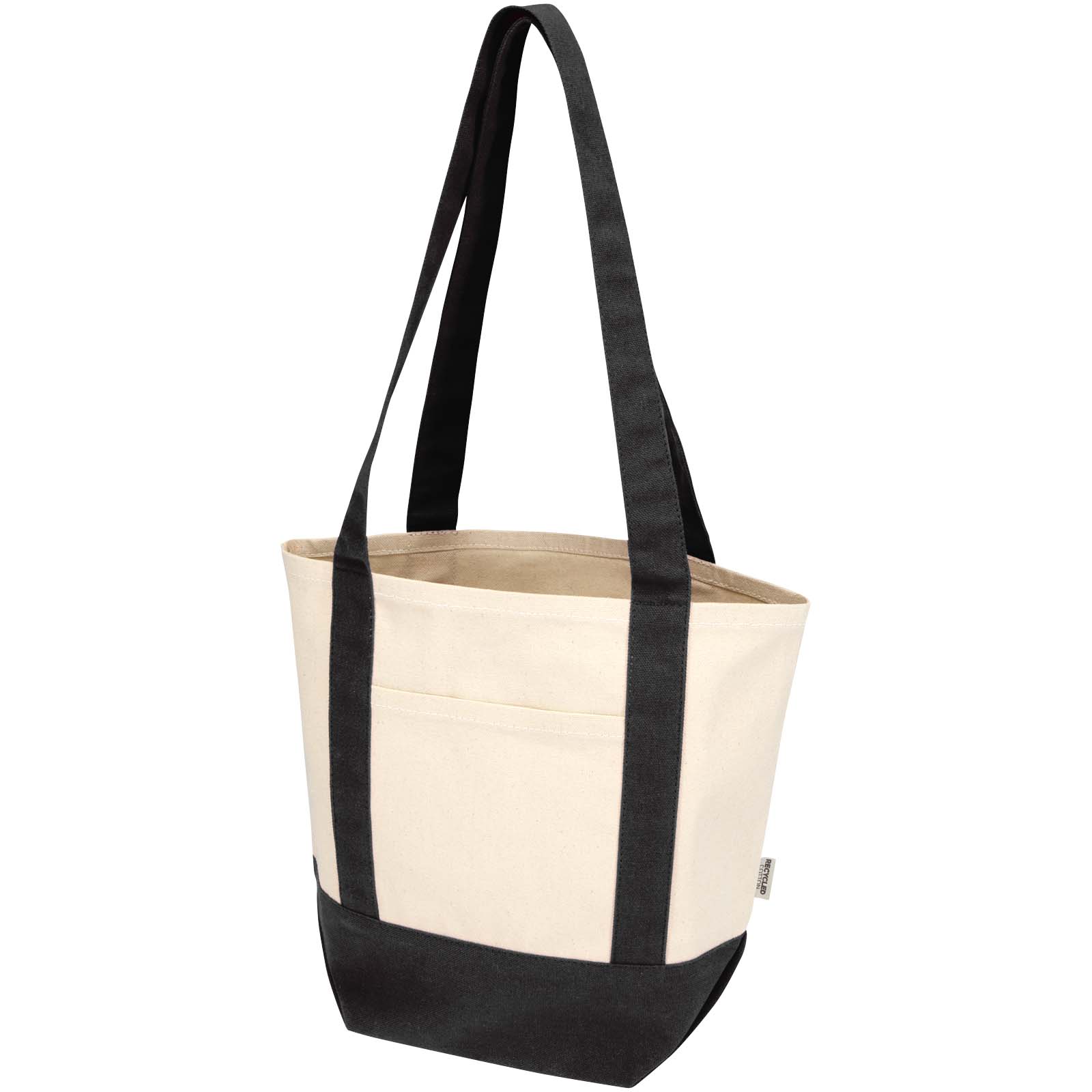 Tote, Canvas, Beige, Schwarz, Große Tasche