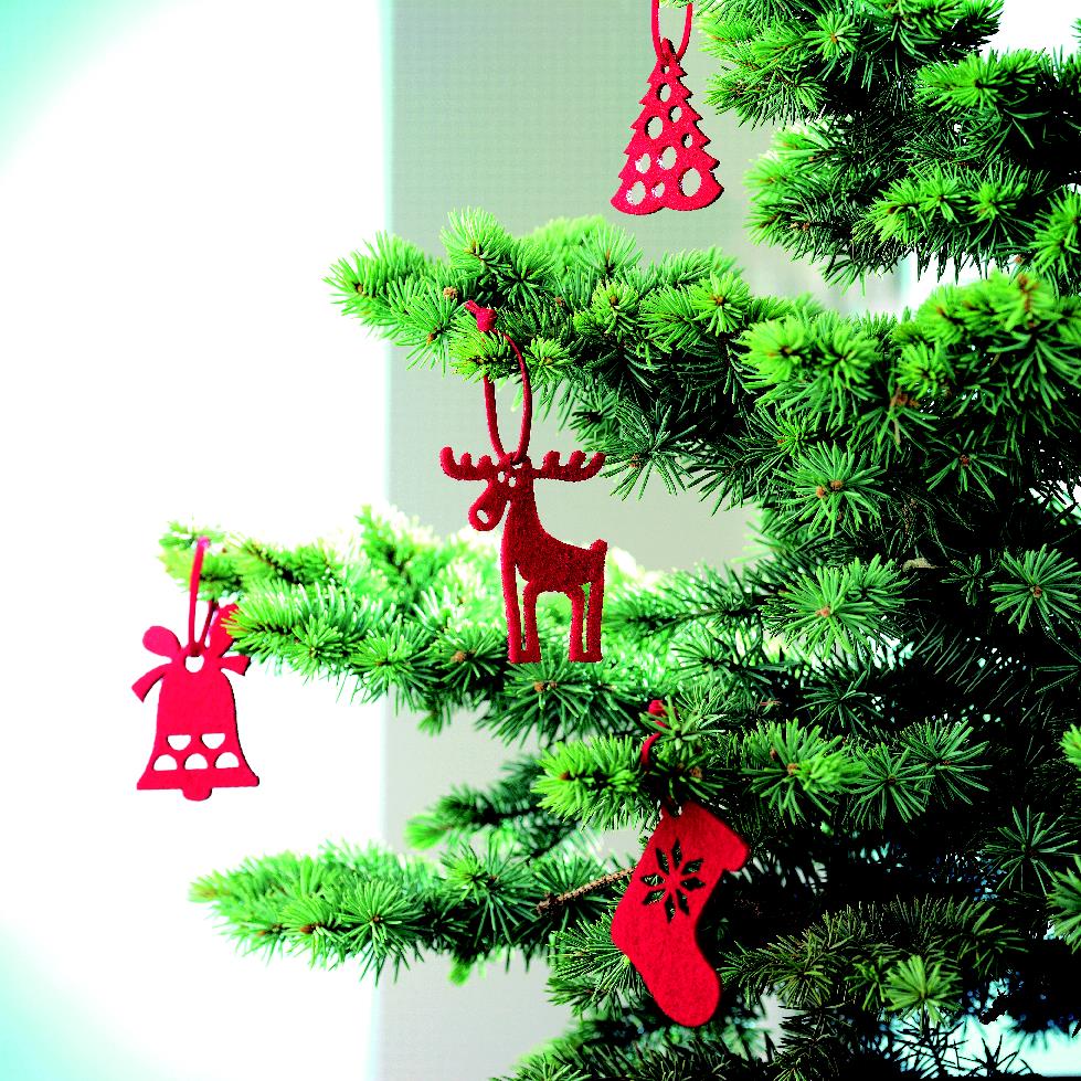 Weihnachtsbaum, Kunstbaum, Rot, Filzornament, Nadelbaum, weihnachtsbaum, künstlicher baum, rot, anhänger, zweige, weihnachtsbaum, kugeln, rot, filzanhänger, zweigdeko