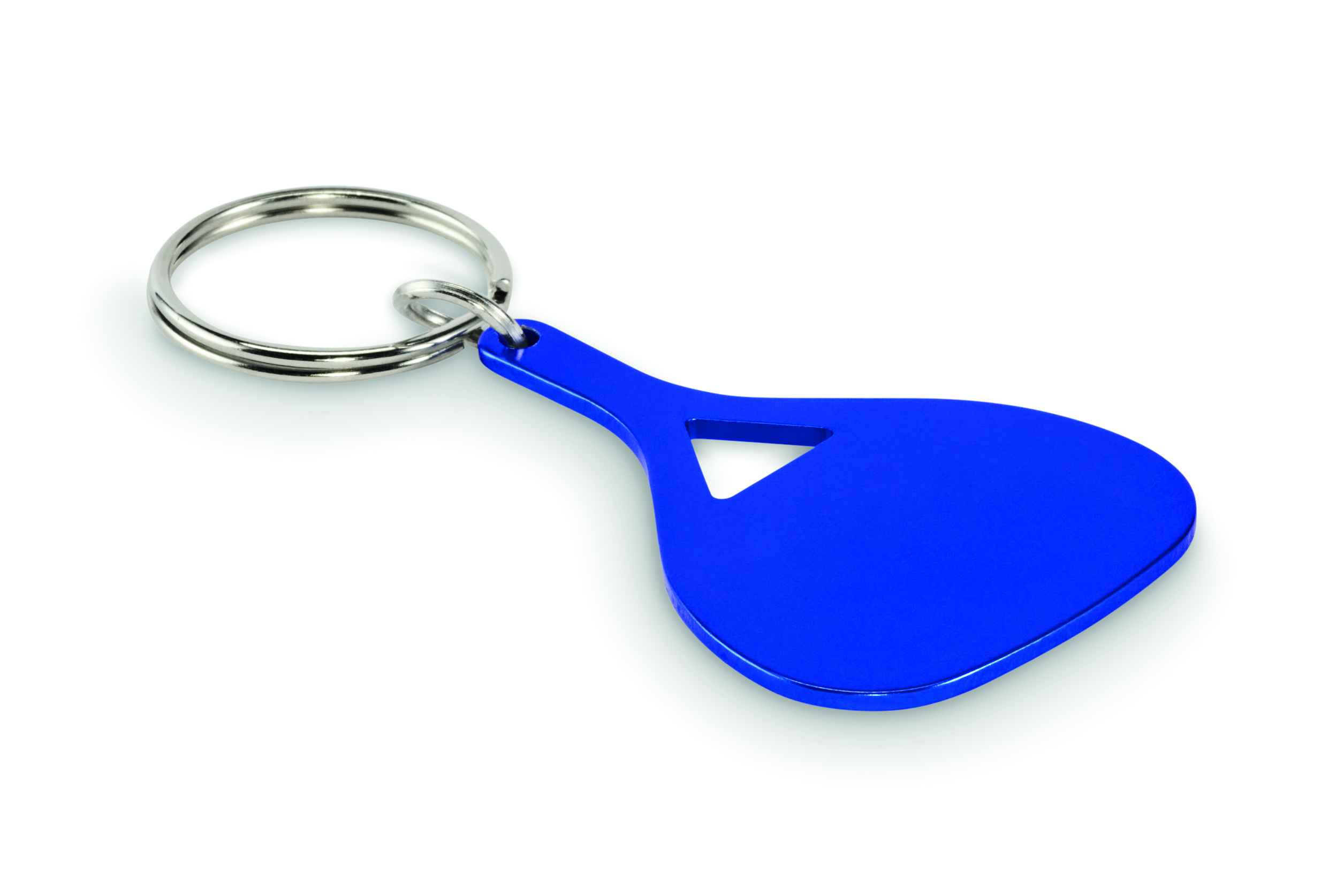Schlüsselanhänger, Klingelanhänger, Metall, Blau, Herzform
