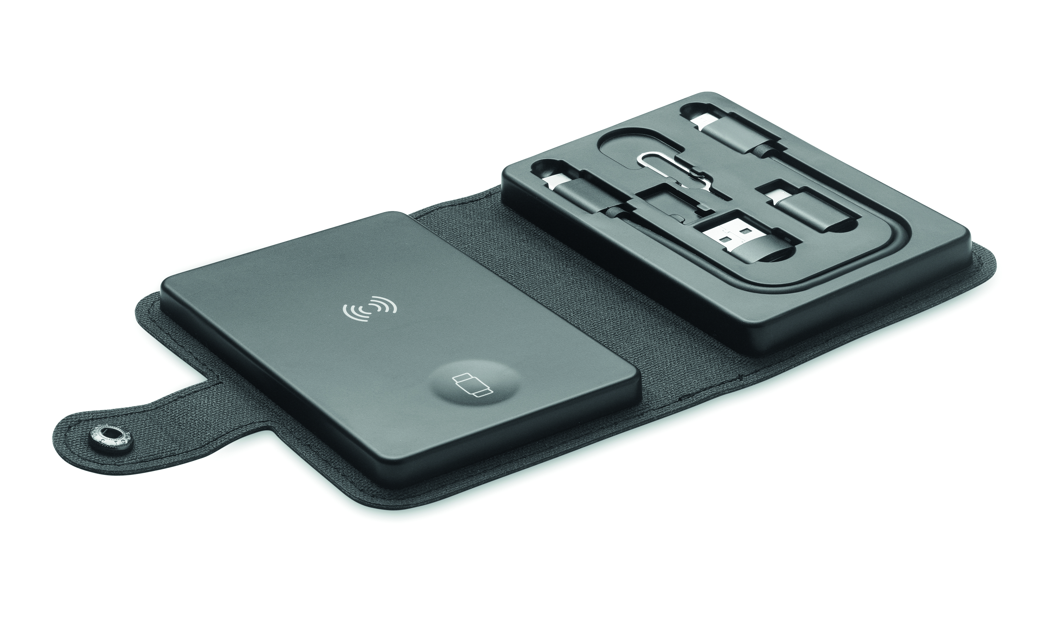 Ladegerät, Wireless Charger, USB-C, Schutzhülle, Adapterset, Ladegerät, Wireless Charger, Qi-Standladegerät, USB-A Adapter, Schwarz, Qi-Ladegerät, kabelloses Laden, USB-C Adapter, Magnetständer, Schutzhülle