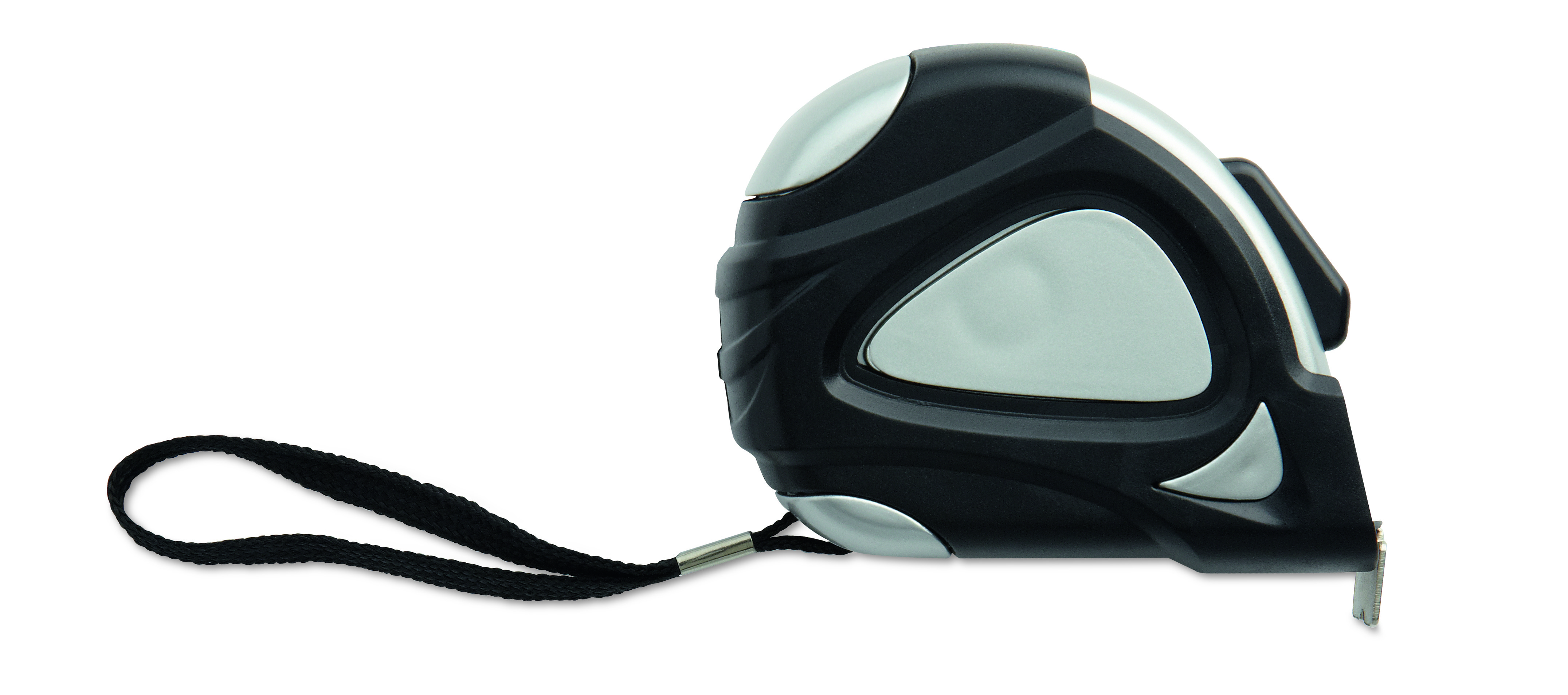 Tape measure, Measuring tape, Retractable tape, Schwarz Silber, Handgurt