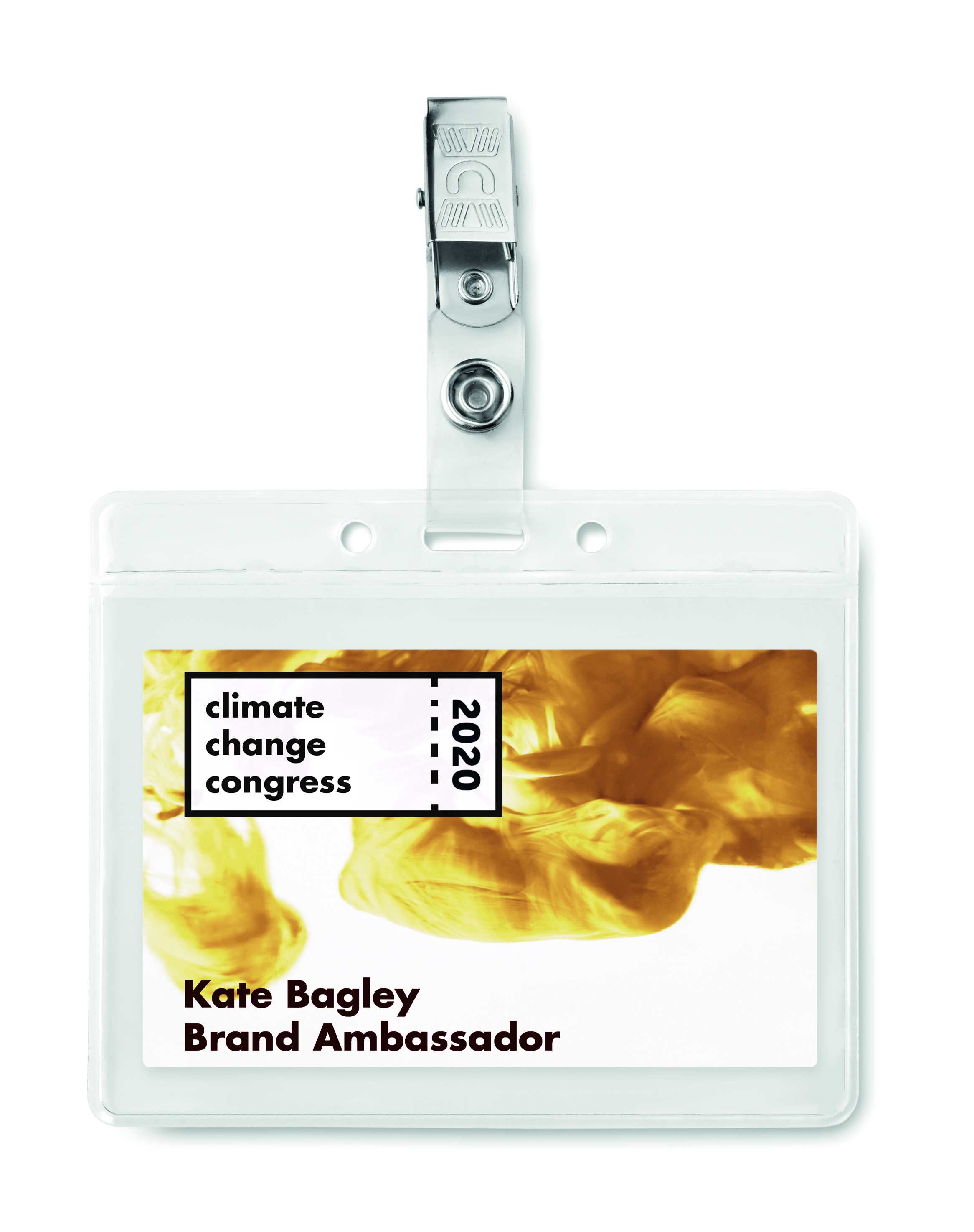 Kunststoffhülle, Namensschild, Visitenkarte, Klemmbadge, Lanyard-Halterung