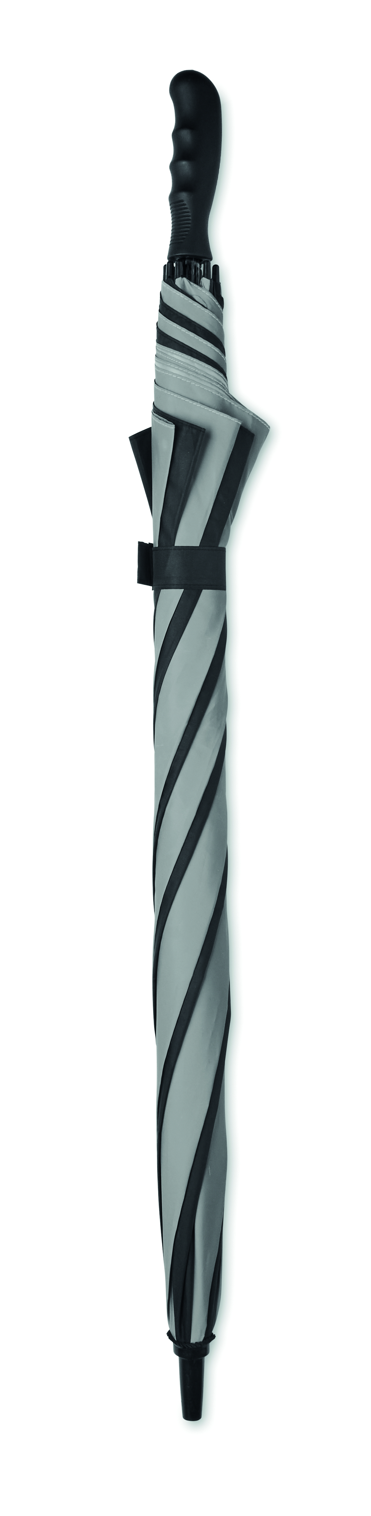 Regenschirm, faltbarer Regenschirm, Damenregenschirm, Grau-Schwarz, Spiralstreifen, Regenschirm, Faltregenschirm, gestreift, automatischer, schwarz-grau, Regenschirm, Spitzschirm, Schwarz-Weiß, Stoffschirm, gefaltet