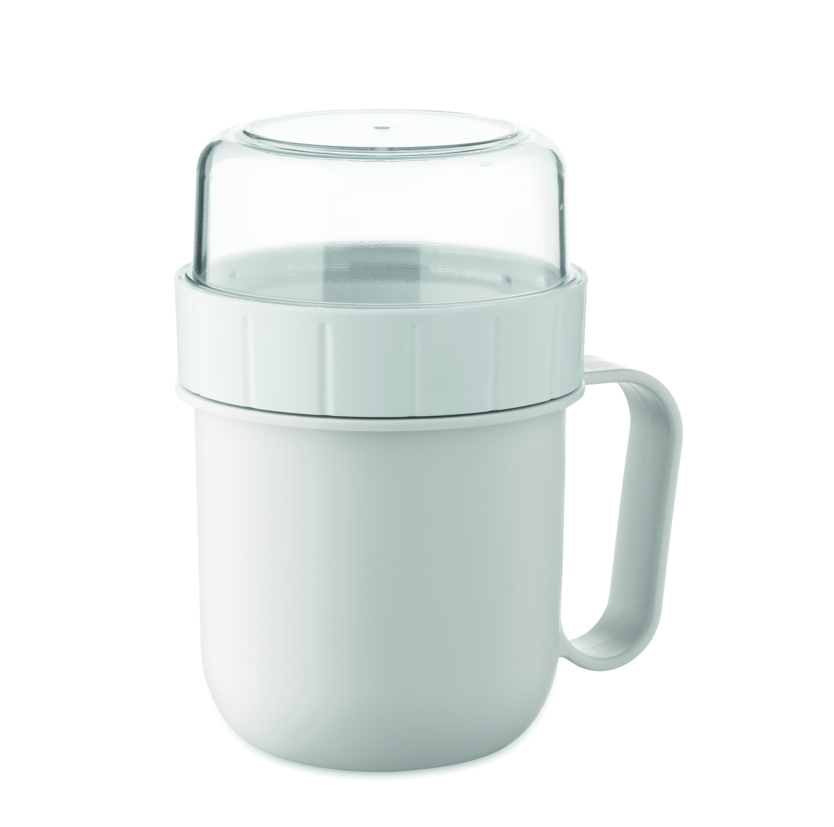 Becher, Kaffee-Becher, Küchengerät, Glasdeckel, Halterung, Mug, Kaffeetasse, Grau, Griff, Deckel aus Glas, Becher, Sippy-Behälter, Trinkgefäß, Kunststoff, Grau, Reisebecher, isolierter Becher, Glaslöffel?, weißer Becher, Griffbecher