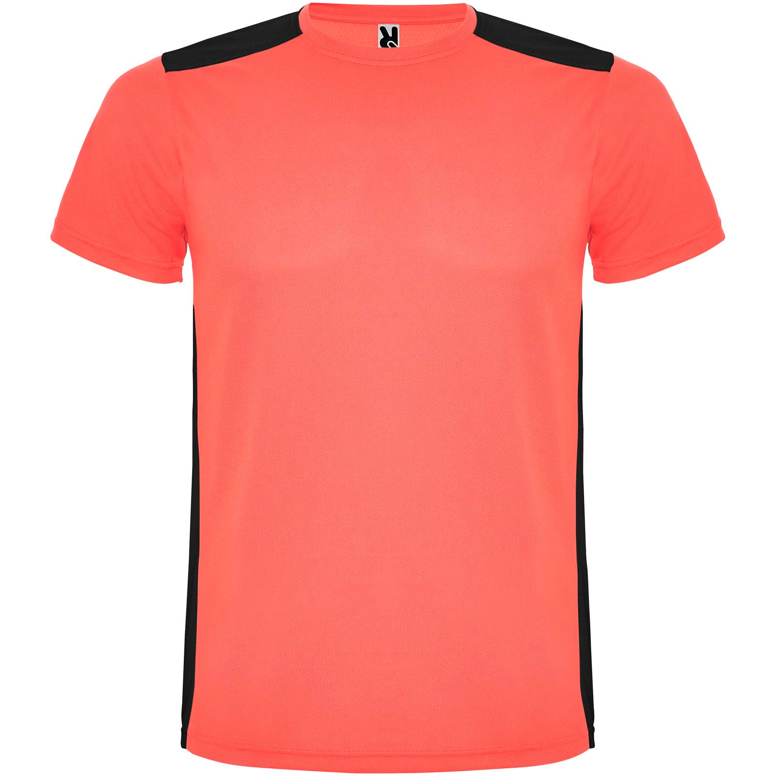 T-Shirt, Kurzes Ärmel, Neonorange, Schwarze Seitenstreifen, Rundhals, T-Shirt, Kurzarm, Neonorange, Schwarz Kontrastpanel, Rundhals, T-Shirt, Kurzarm, Neonrot, Schwarze Einsätze, Trainingsshirt, T-Shirt, Kurzarm, Neonorange, Schwarzseiteneinsatz, Rundhals