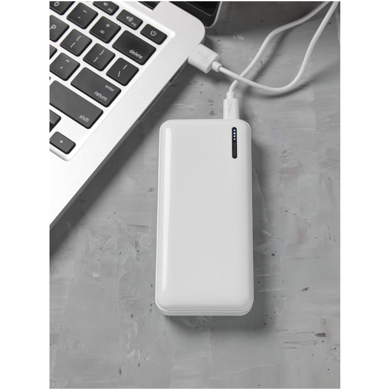 Powerbank, USB-C, Weiß, portabel, Aufladen, Powerbank, Tragbare Ladegerät, USB-C, Weiß, Laptop-Zubehör, Powerbank, tragbare Ladestation, externer Akku, USB-C, weiß