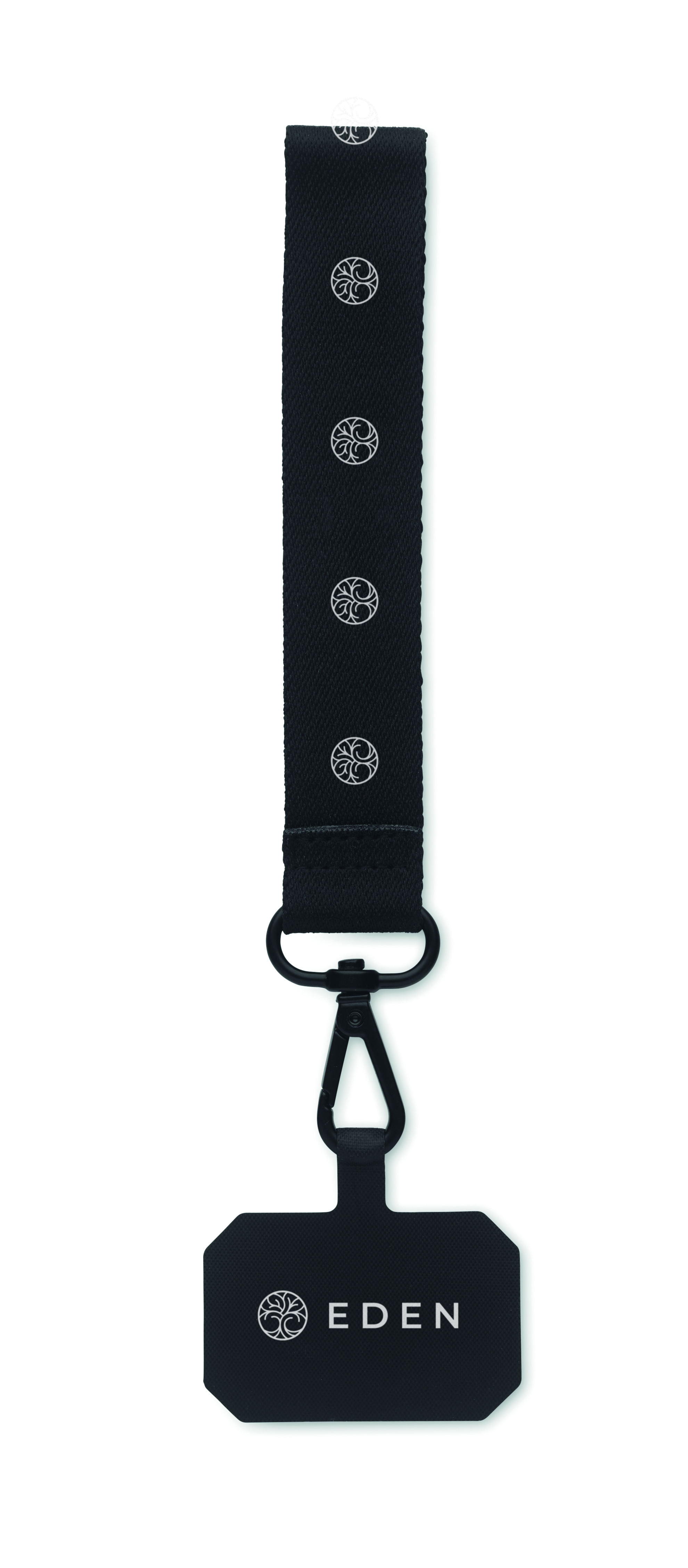 Schlüsselanhänger,  Lanyard,  Logo,  Karabiner,  Metall?, Schlüsselanhänger, Lanyard, Navy, Metallring, Logo EDEN, lanyard, Schlüsselband, ID-Tag, EDEN-Logo, schwarz, Schlüsselanhänger, Lanyard, Schwarz, Gemustert, EDEN