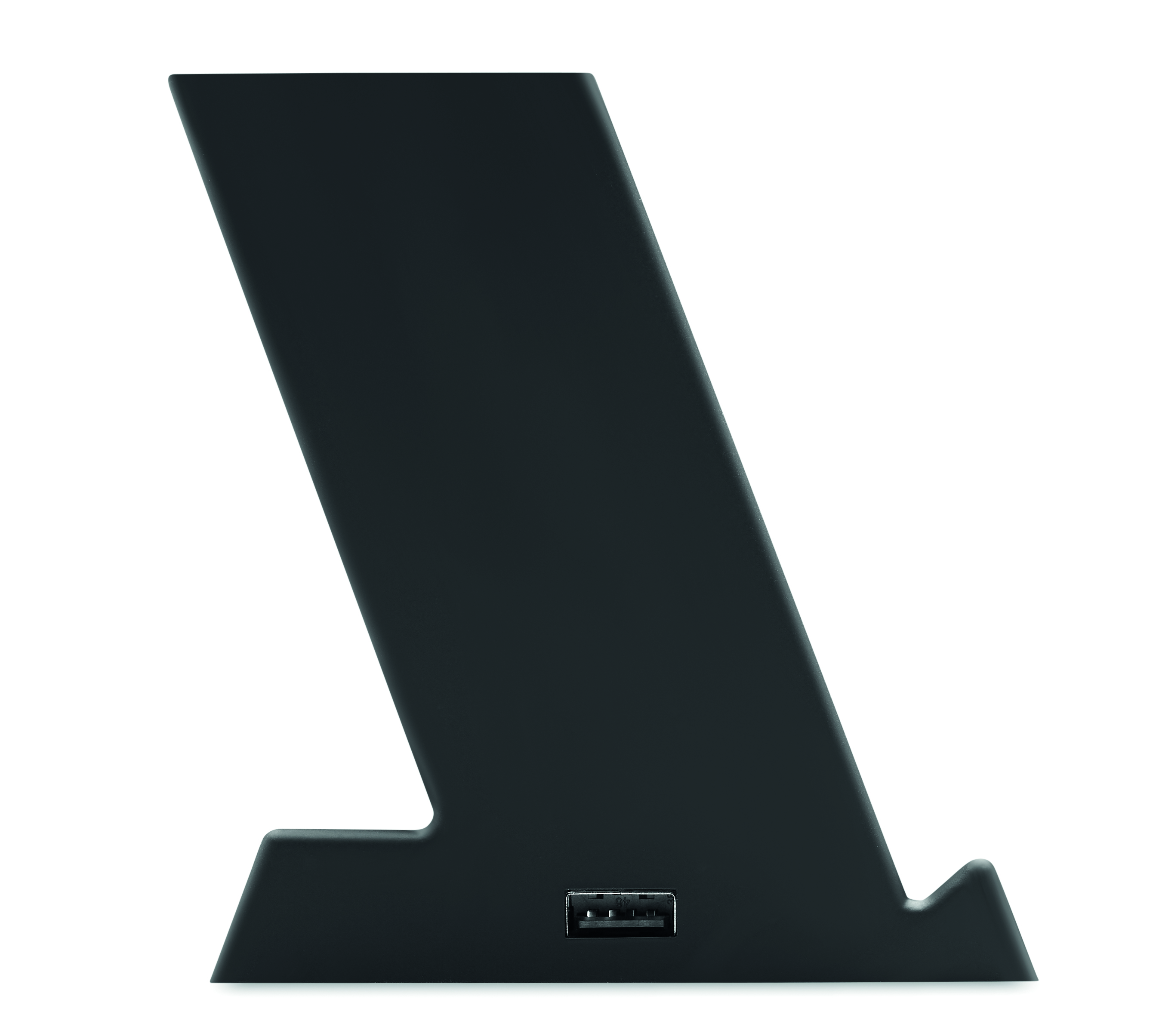 Telefonladegerät, USB-Port, Standsystem, dunkelgrau, schräges Design