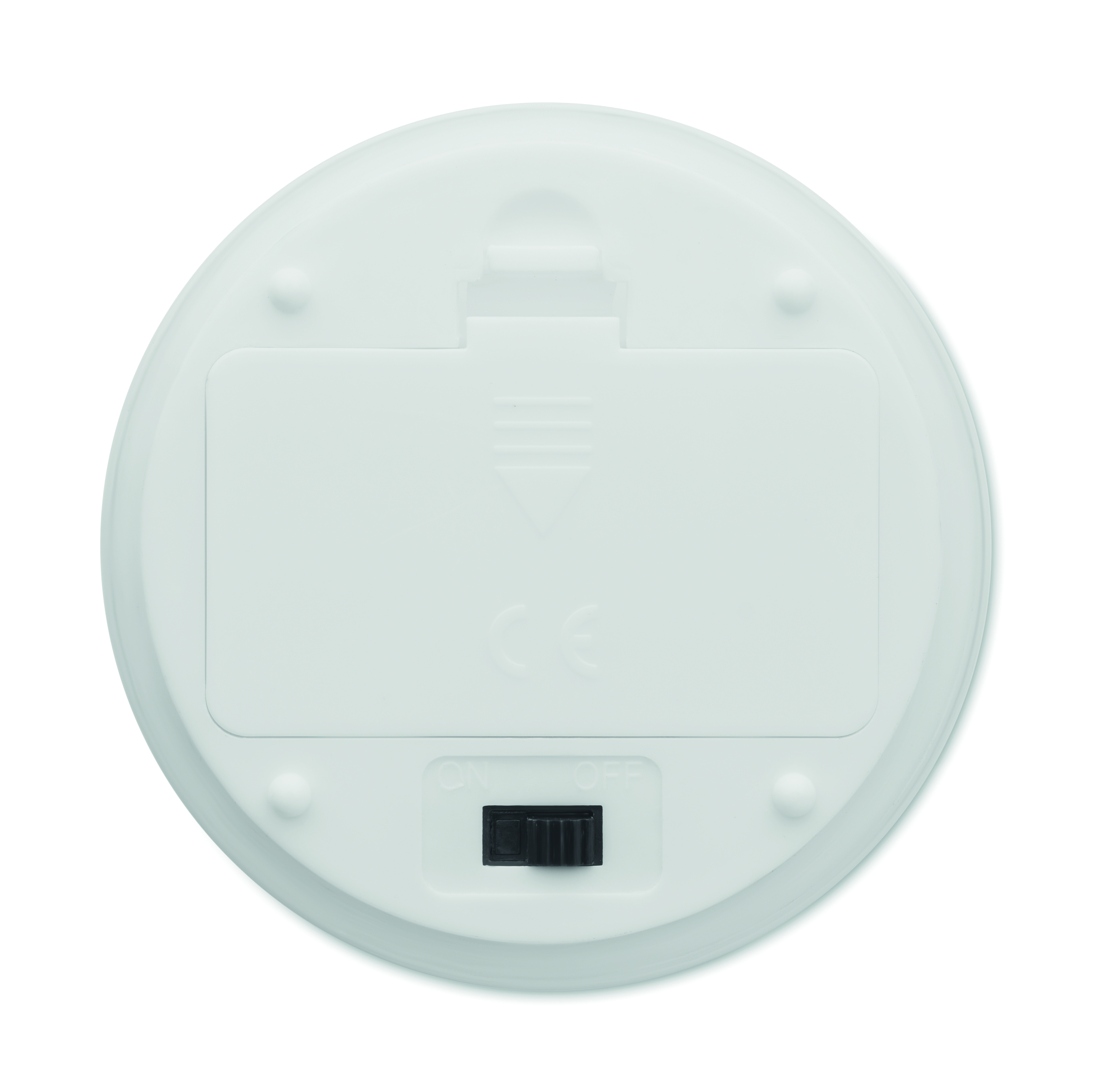 rundes Gerät, verstellbarer Knopf, weiß, Batteriefach, Schalter, runde basis, weiße plastik, ein/Aus-schalter, Knopfbefestigung, Gerätebasis, mitte, Stromschalter, Rund, USB?, basismodel