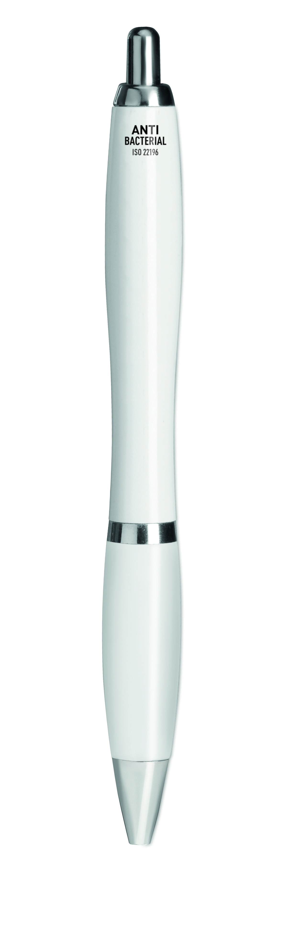 anti bacterial, handheld, pen, white, metallic
