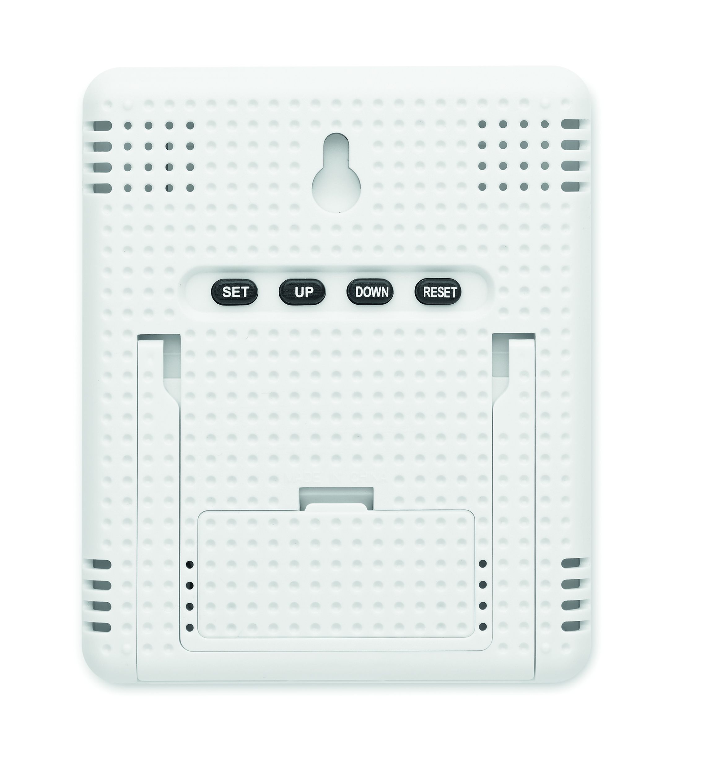 Tischuhr, Digitaluhr, Backpanel, 4 Tasten, Set Up Down Reset