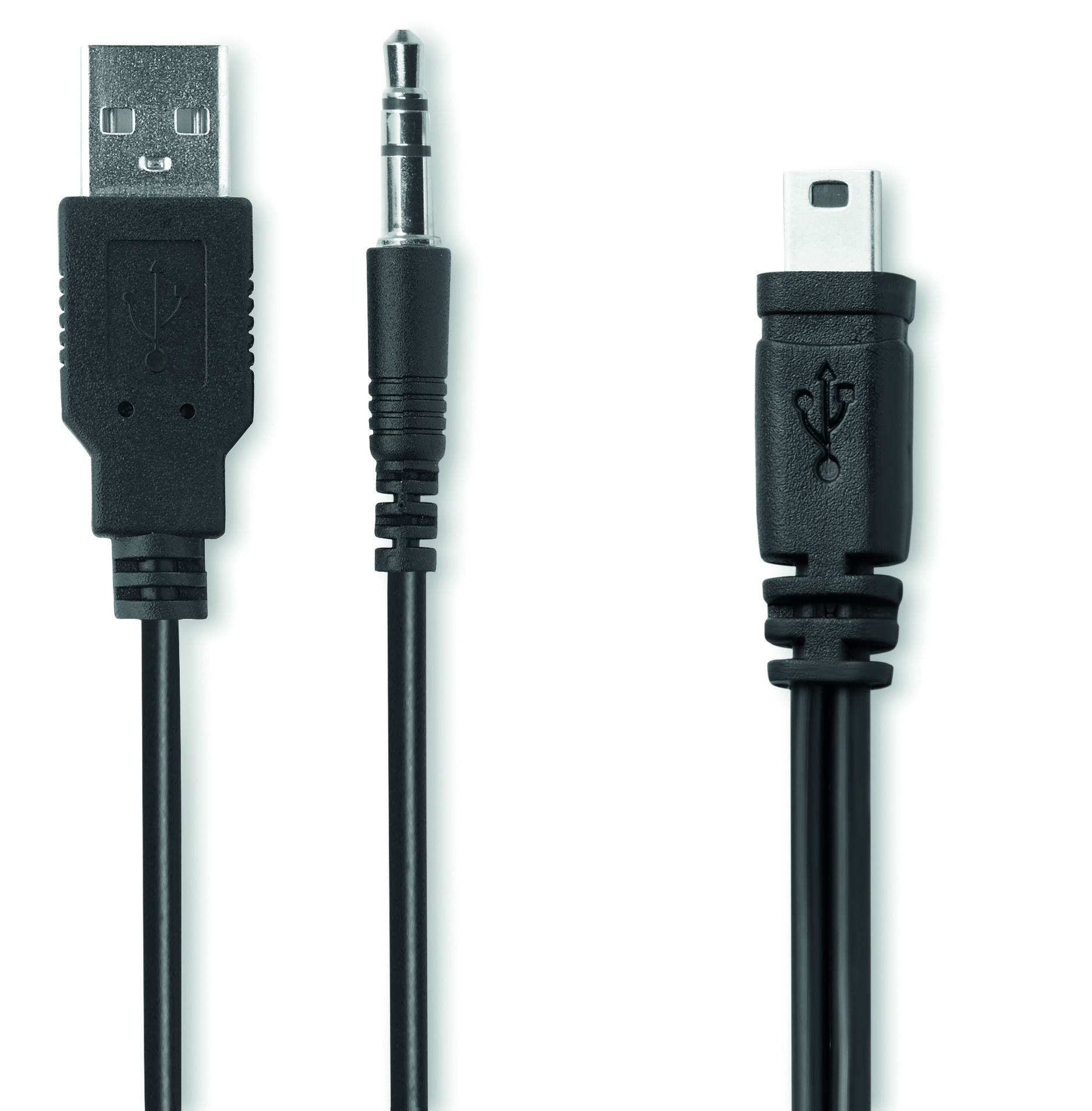 USB, USB-A, 3.5mm jack, Kabel, Adapter