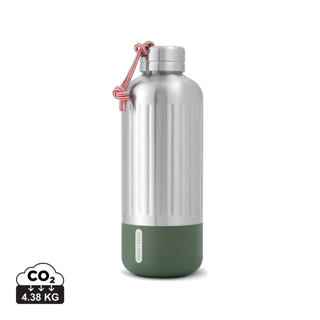 Thermos, Aluminium Flasche, Trinkflasche, Green base, Kordelzug