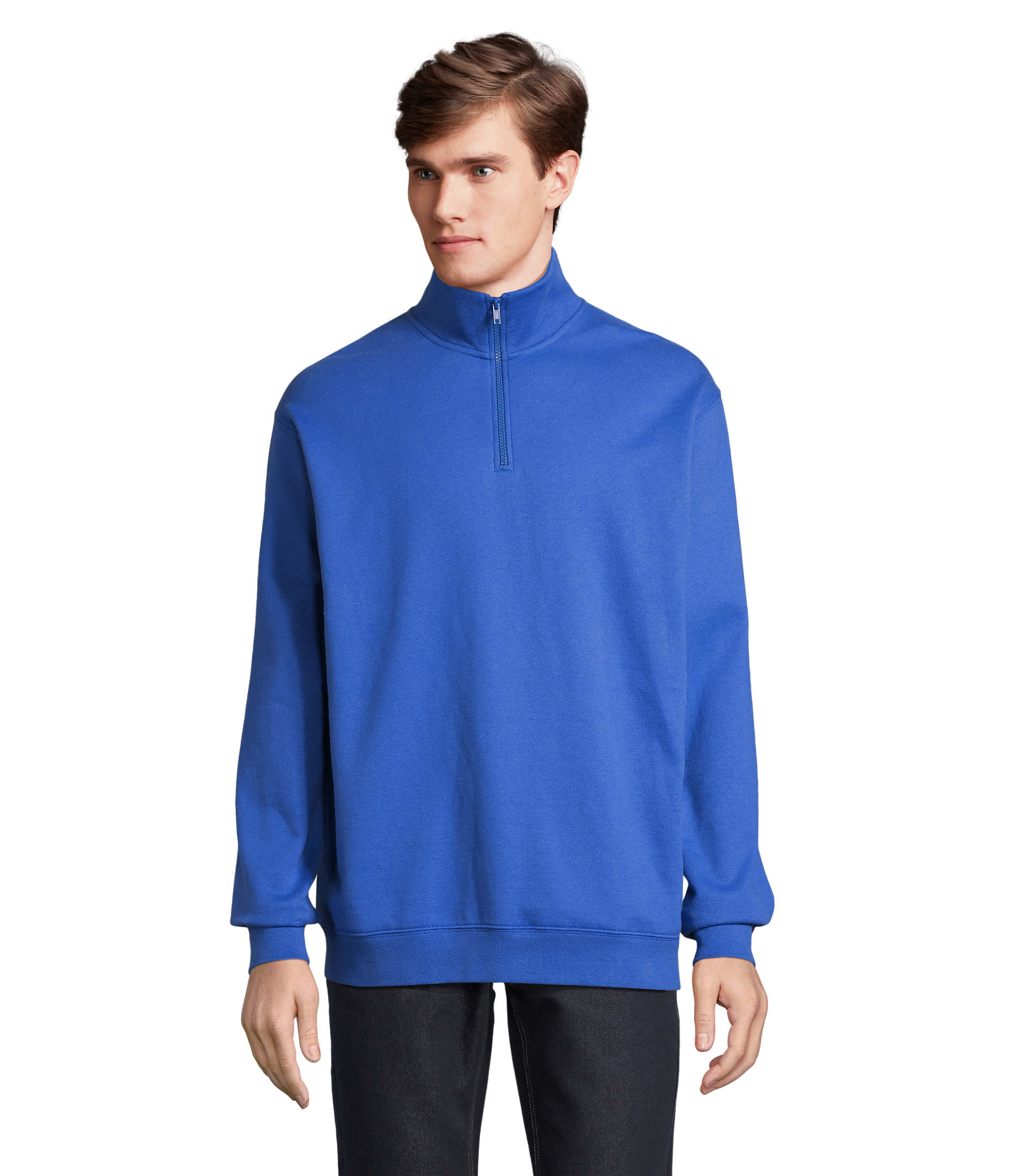 Sweatshirt, Pullover, Half-zip, Longsleeve, Blue, Pullover, Halbreißverschluss, Langarm, Kragen-Rollkragen, Uni blau, Pullover, Halb-Reißverschluss, Blau, Langarm, Crewneck, Sweatshirt, Blau, Hochkragen, Halb-Reißverschluss, Langarm