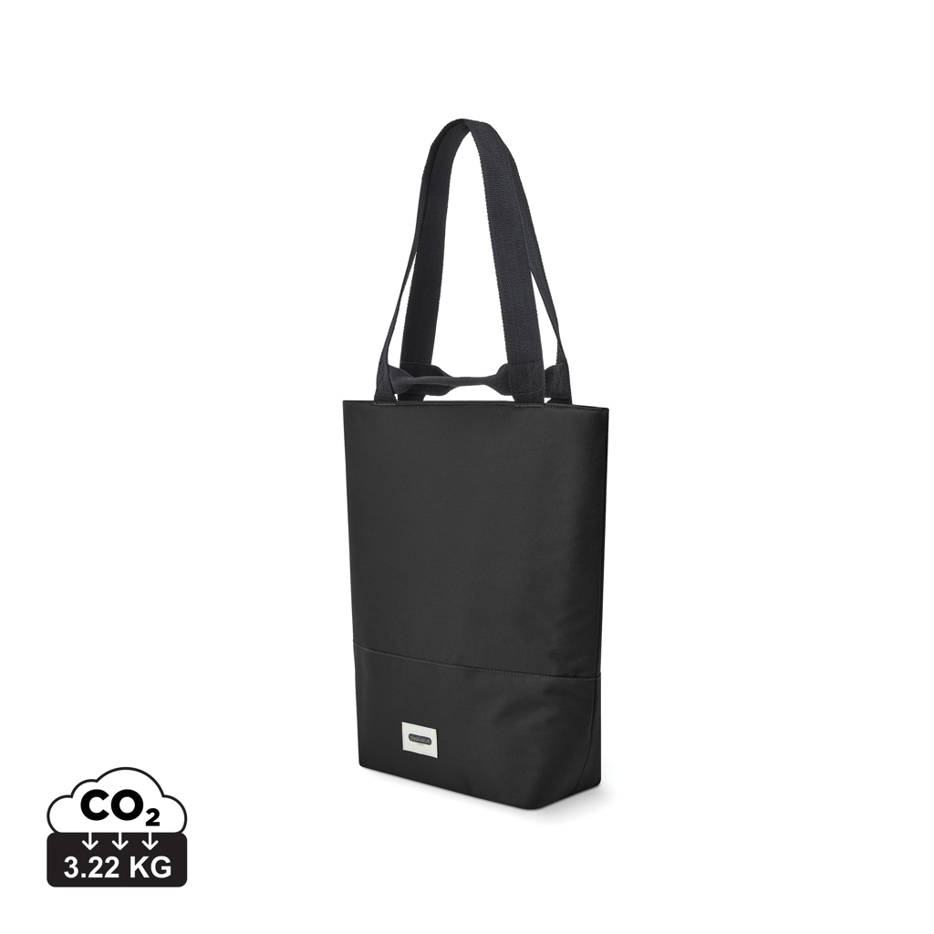Tasche, Schwarz, recyceltes Material, Schultertasche, minimal