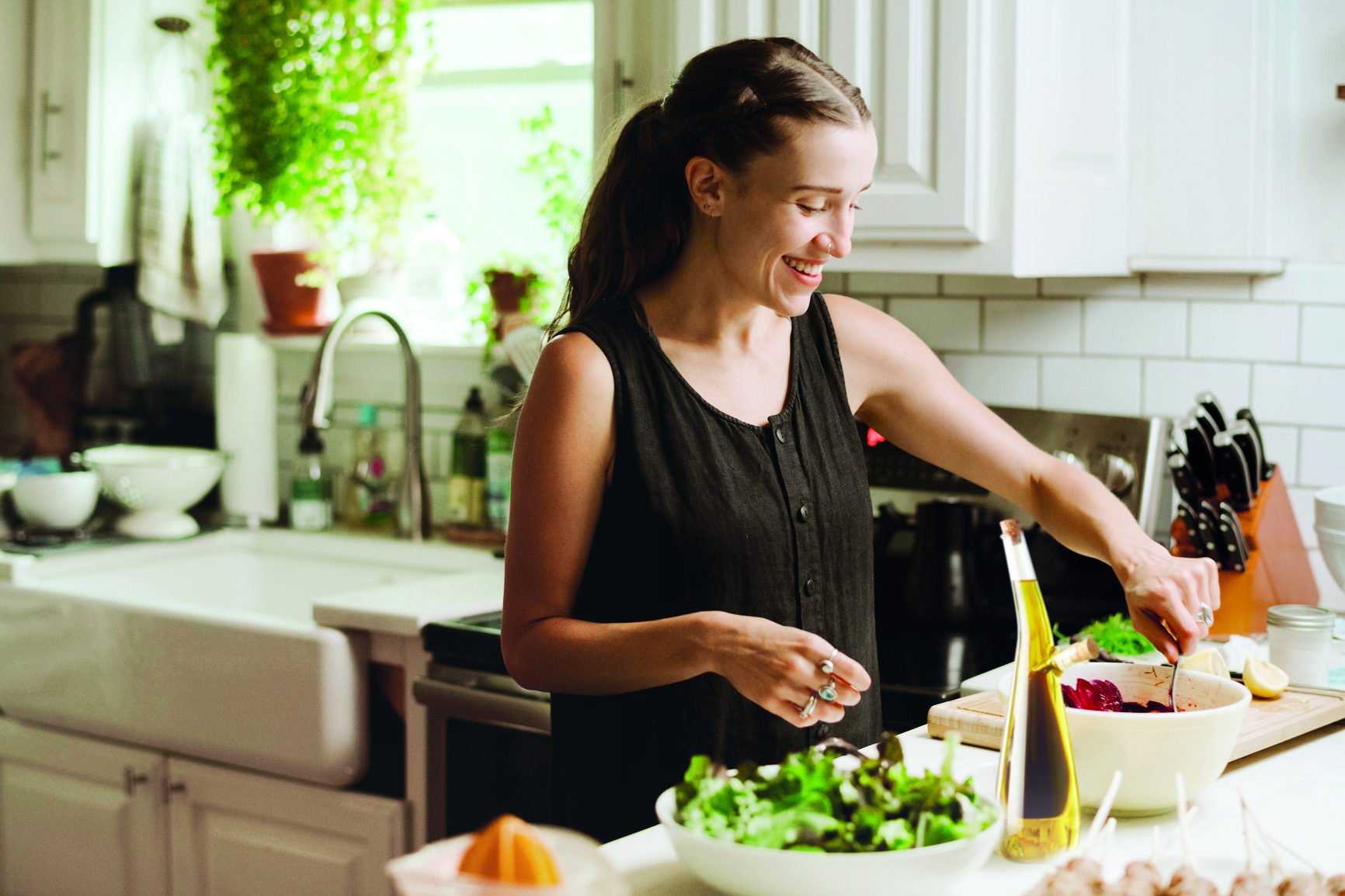 Küche, Salat, Olivenöl, Frische, Bedienung