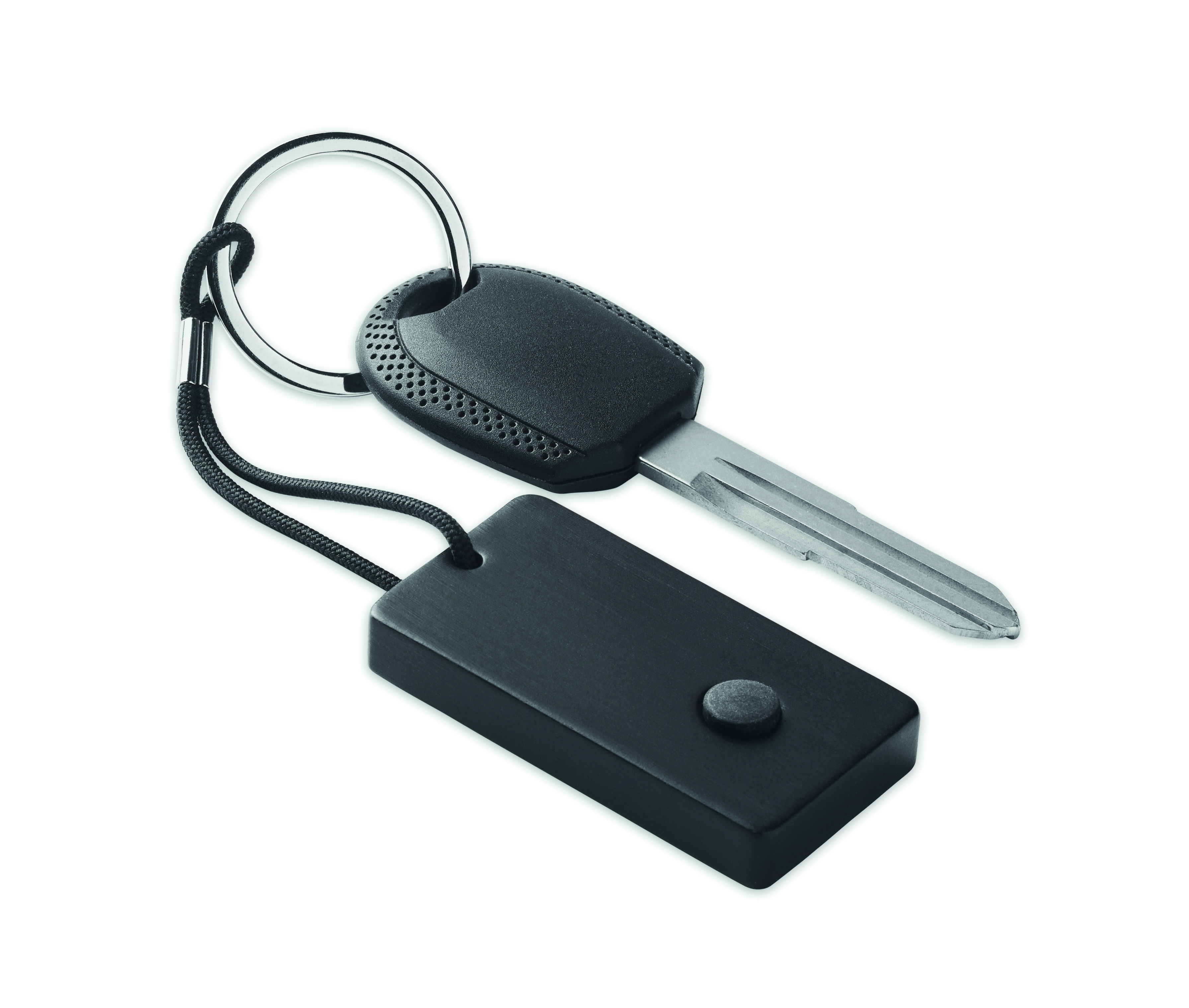 Schlüsselanhänger, Automobil-Keys, Metallic, Schwarz, Kartenanhänger