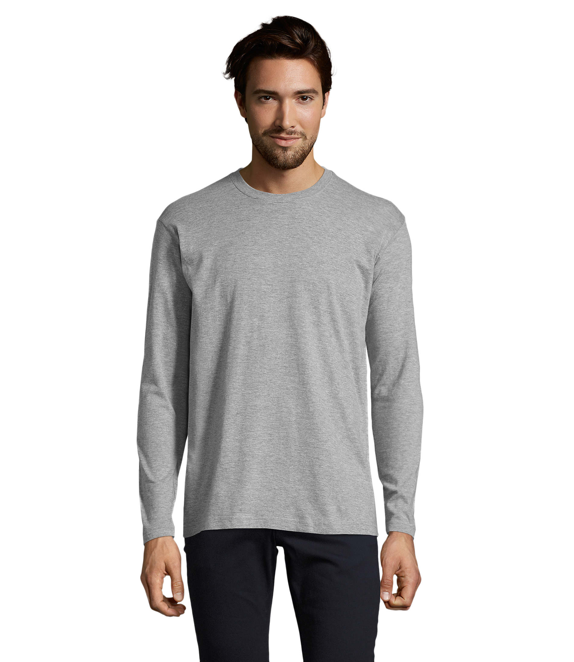 Hemd, Langarmshirt, Grauer Pullover, Kleidung, T-Shirt-ähnlich, Langarmshirt, Graues Langarmshirt, Kleidung, Oberteil, Stil neutral, Langarmshirt, Graues T-Shirt, Baumwollmischung, Rundhals, Herrenmode, Langarmshirt, Grau, Langarm-Top, Materie?, Farbton?