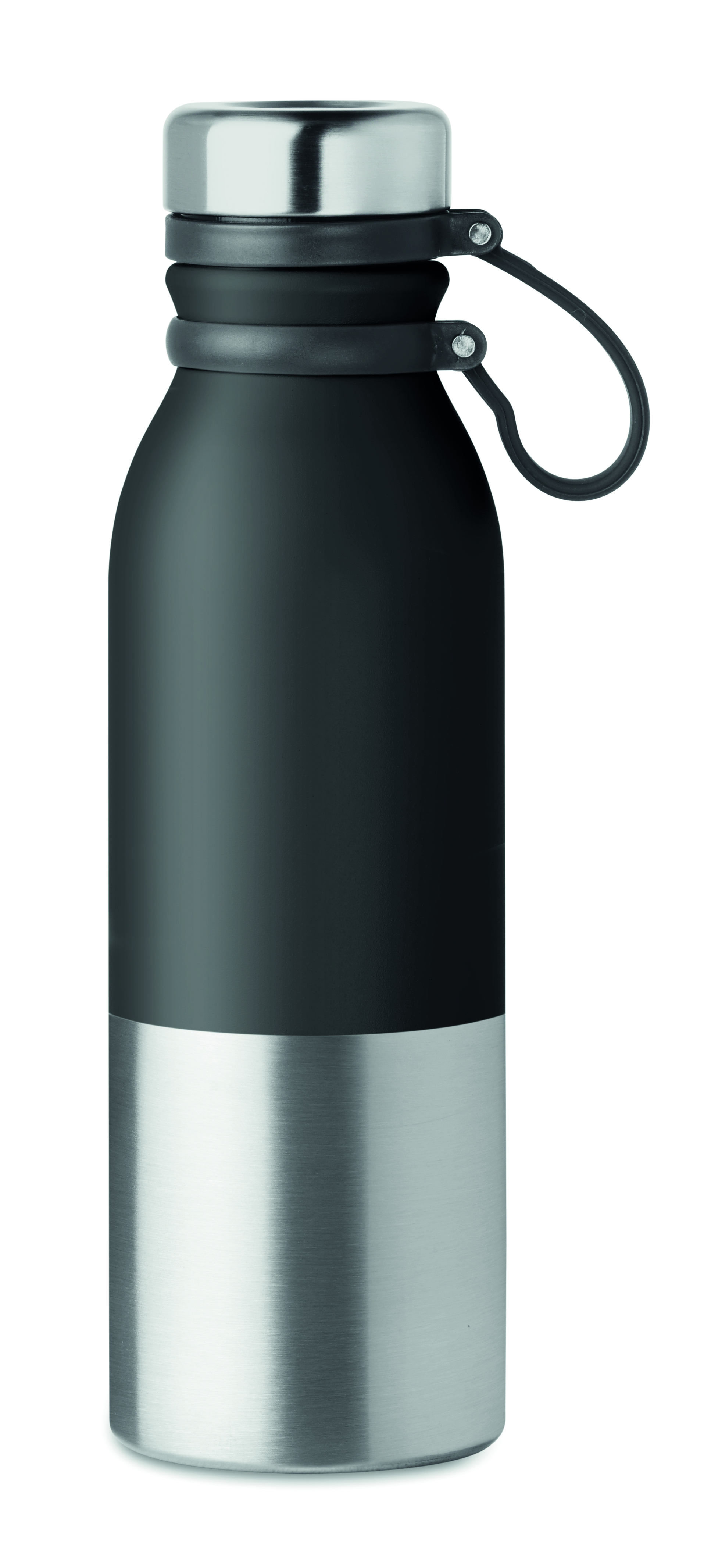 Wasserflasche, Trinkflasche, Edelstahl, Metallic, Schwarz, Flasche, Wasserflasche, Stahl, Aluminium, Schwarz