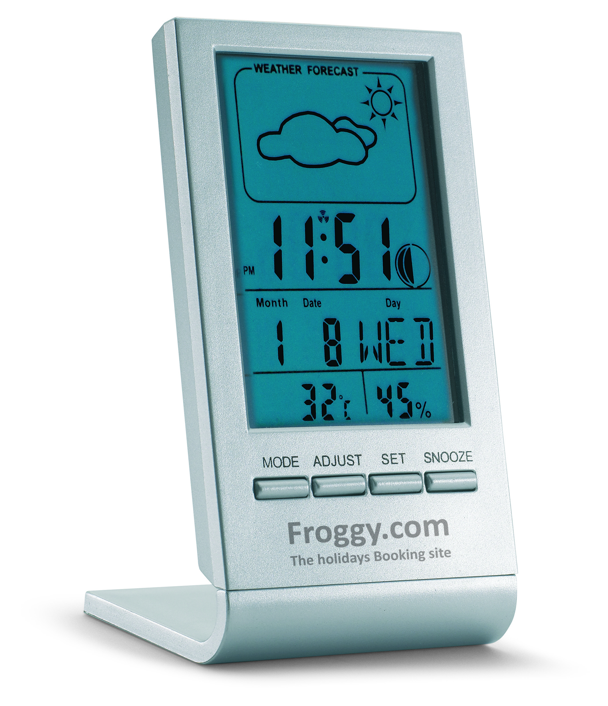 digital clock, Wettervorhersage, Mini-Uhr, LCD-Anzeige, Froggy.com, digitaler Wetteruhr, Wettervorhersage, LCD-Anzeige, Desktop-Uhr, Froggy.com, Tischalarm, Digitale Uhr, Wettervorhersage, LED-Anzeige, Froggy.com