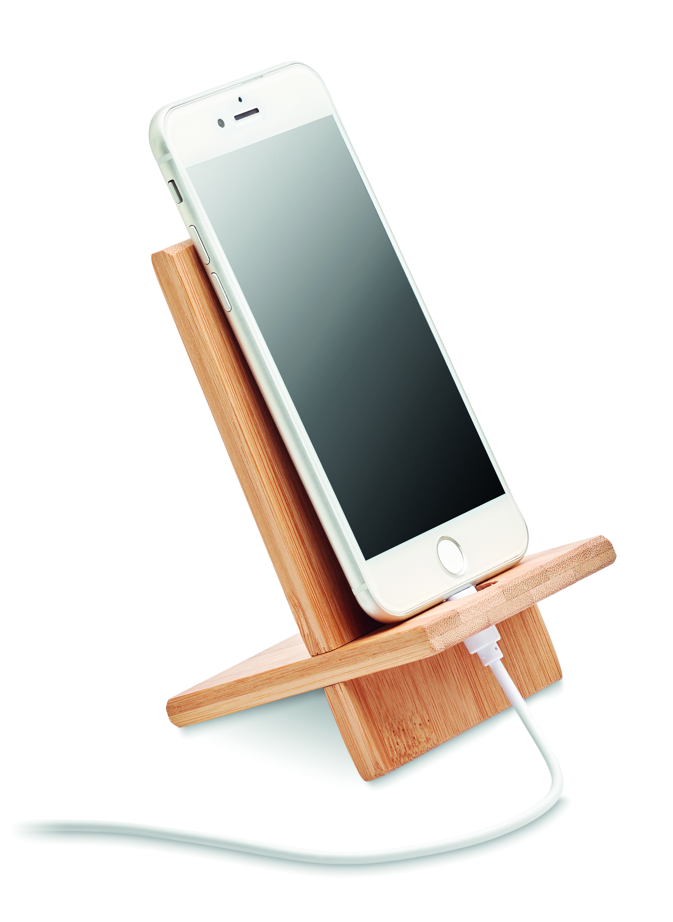 Smartphone, iPhone-kompatibel, Holzständer, Handydock, Ladekabel
