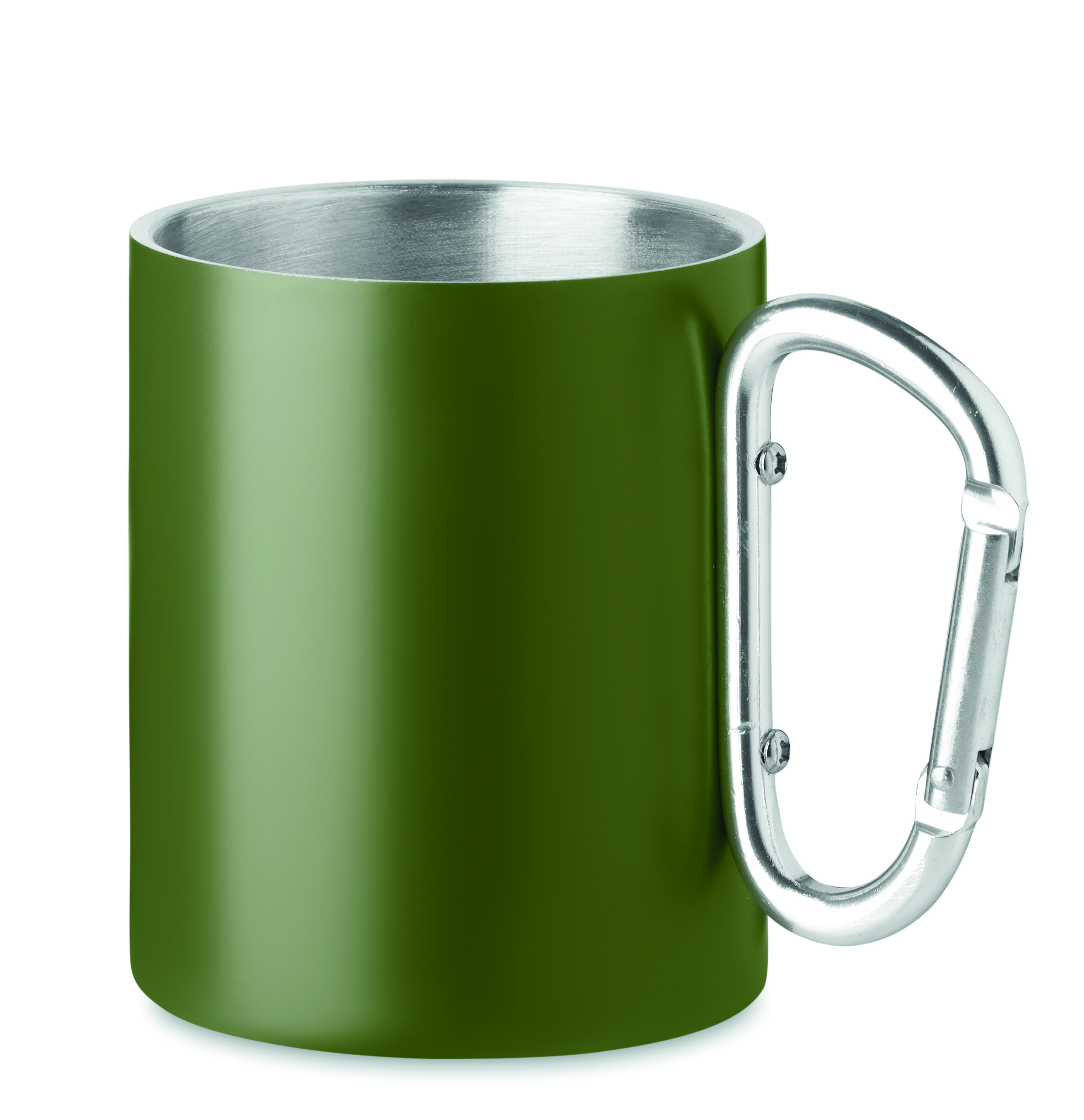 Mug, Tasse, Grün, Metall, Karabiner-Griff