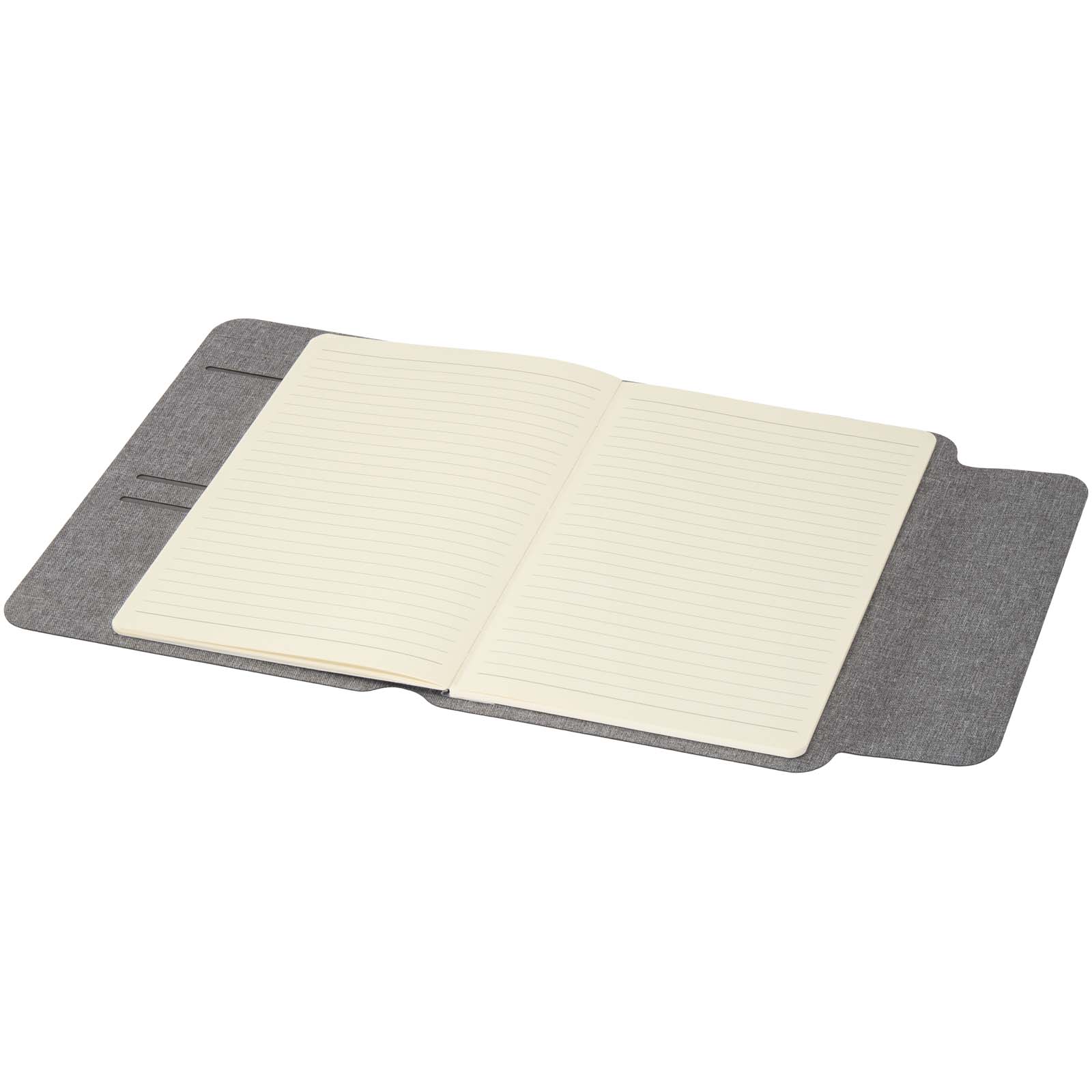 Notizbuch, Notebook, Liniert, Grau, Hülle