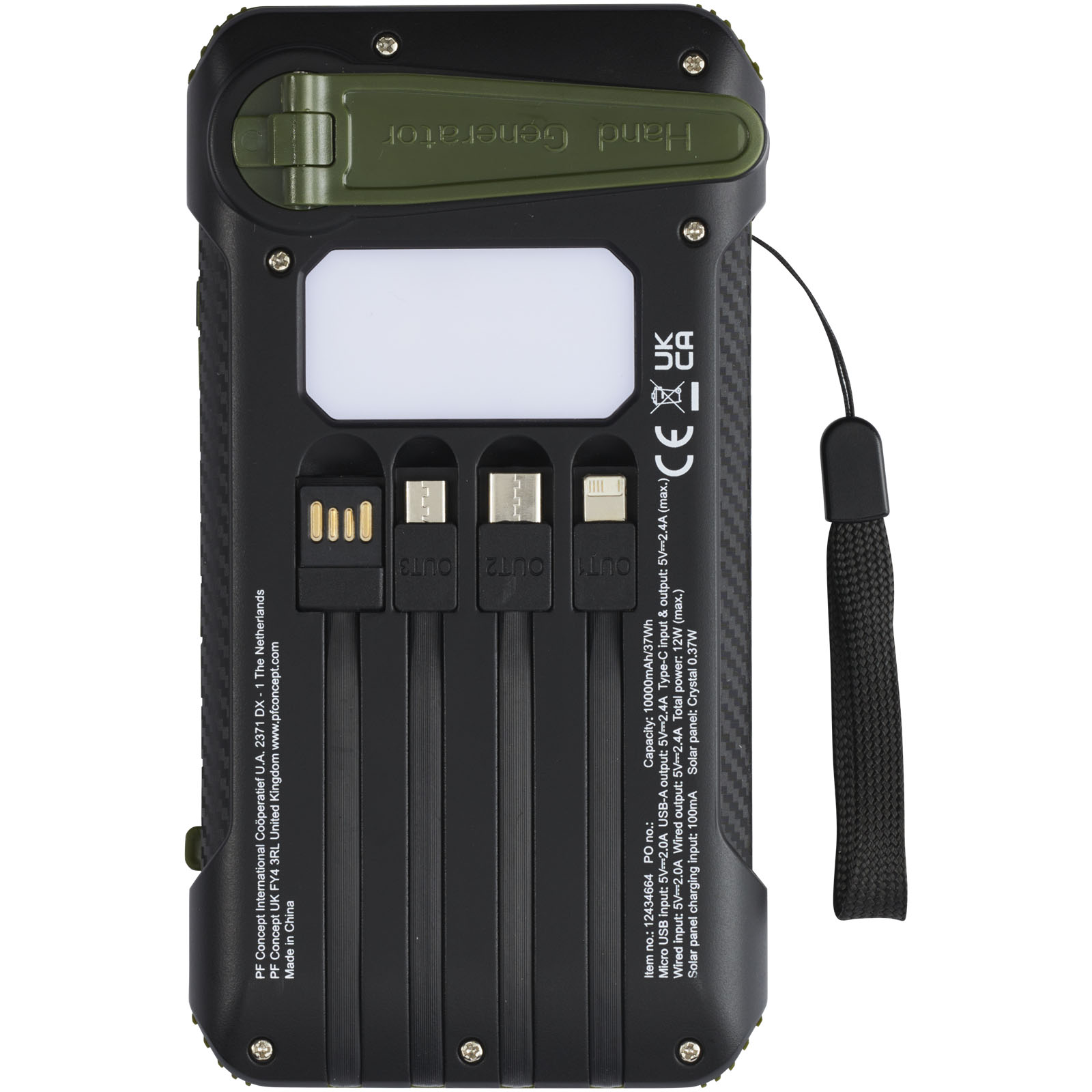 Power Bank, Subnet Battery, Solar Charger, USB-Port, Handheld Device