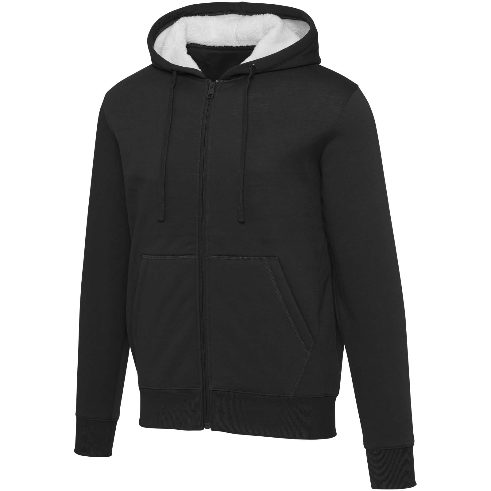 Hoodie, Reißverschluss, Kängurutasche, Fleece-Futter, Schwarz, Hoodie, Reißverschluss, Kapuzenpullover, Fleece-Futter, Taschen, Hoodie, Zip Hoodie, Kangaroo pocket, Fleece lining, Schwarz, Hoodie, Fleece-lined, Reißverschluss, Vorne Taschen, Schwarz