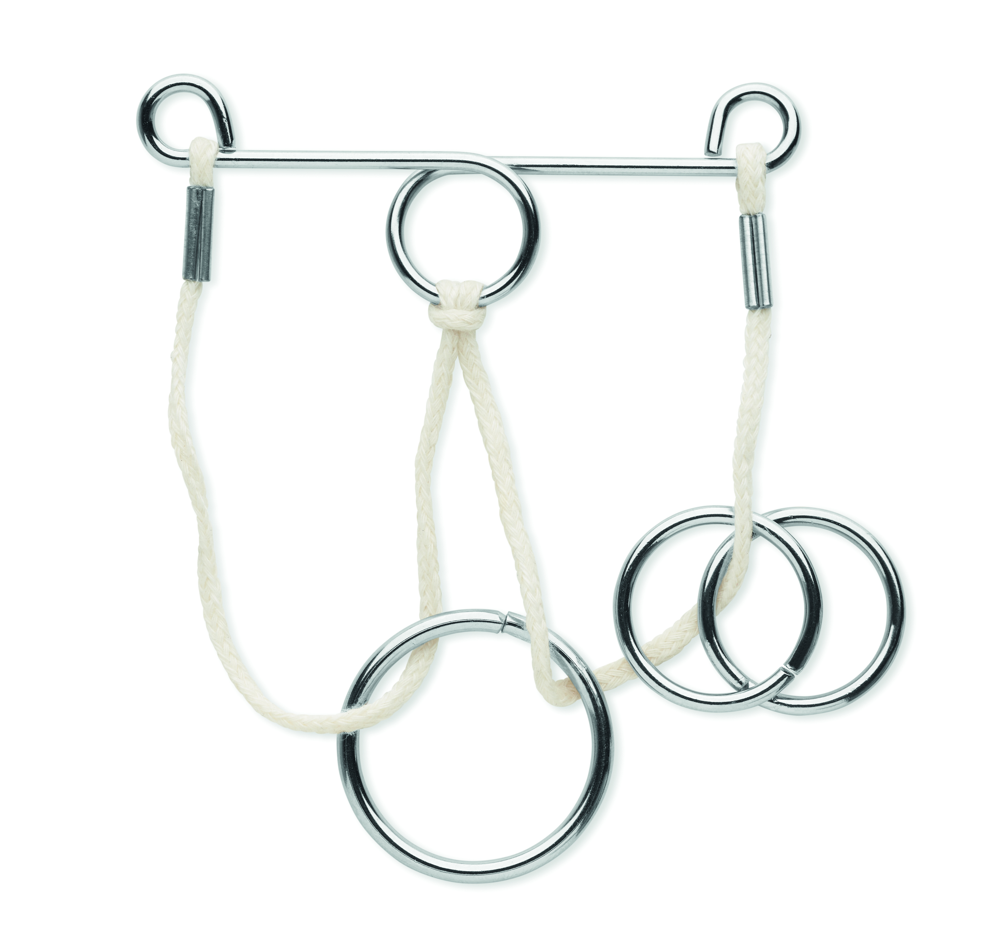 Metallringe, Haltergurt, verstellbarer Gurt, Ringset aus Metall, Silberfarbe, Metallringe, Ringensystem, Verbindungsstange, Trainingsringe, Mehrfachringe,  trainer, puzzle, rings, metal, rope