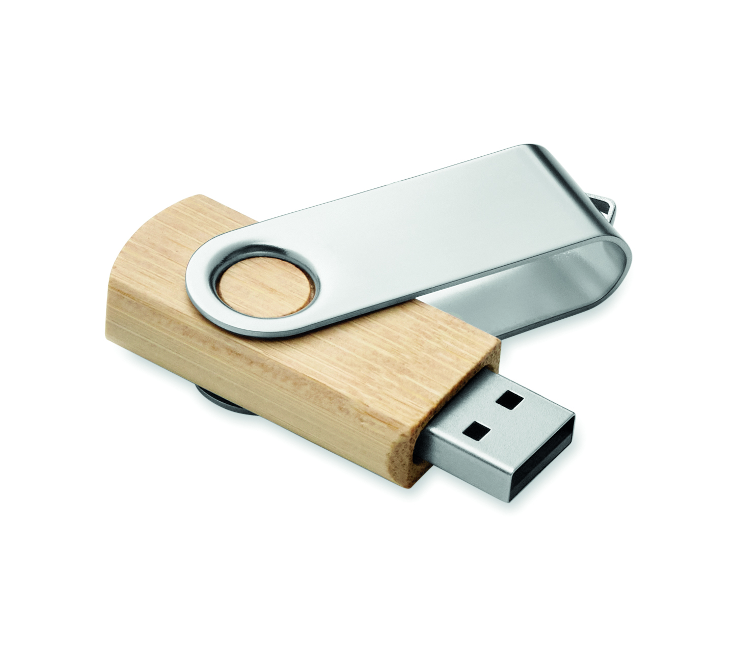 USB-Stick, Schwenkbar, Holz, Metall, Speicherstick