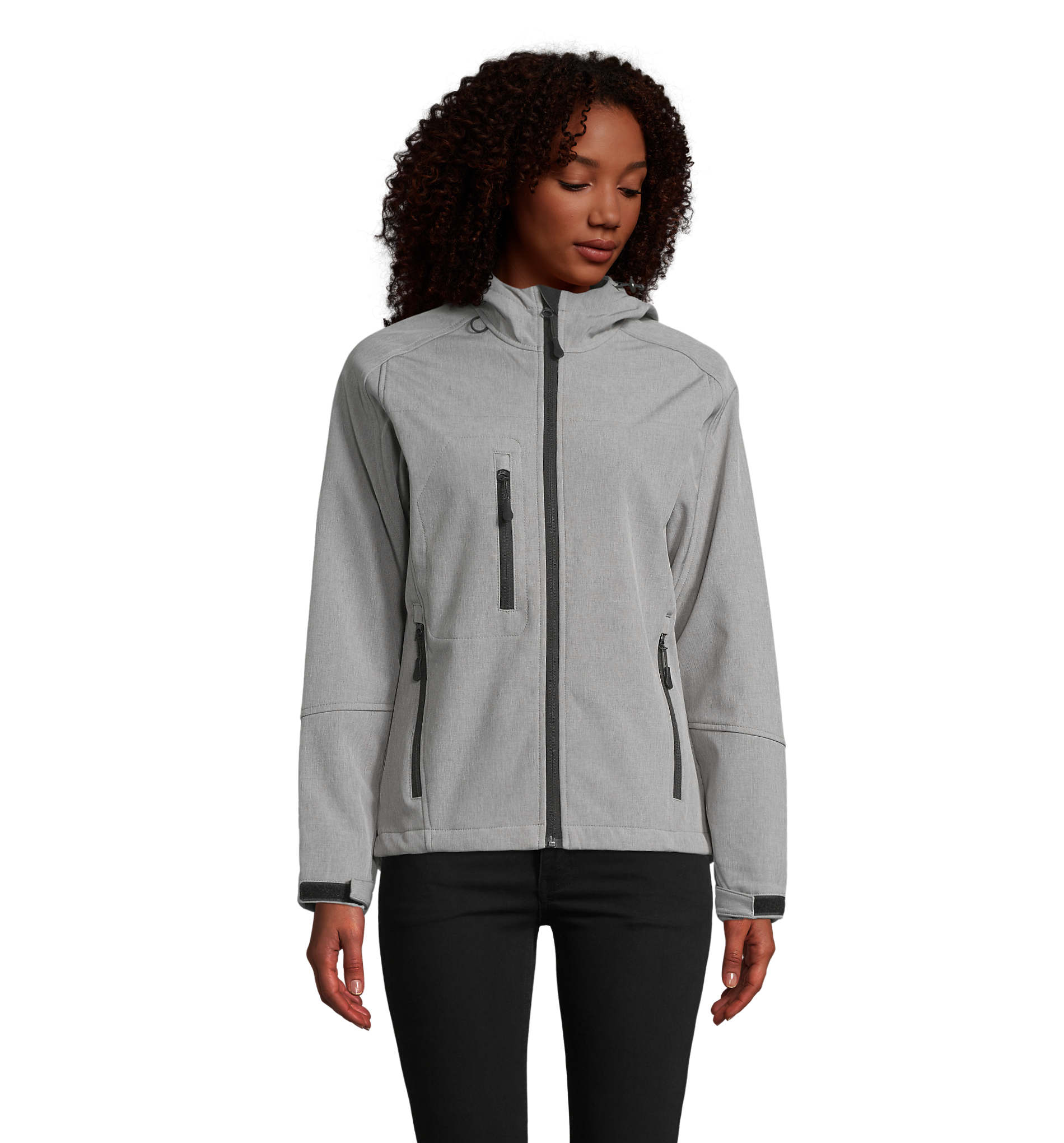 Regenjacke, Herren/Damens Jacke, Softshell, Graue Farbe, Reißverschlusstaschen, Softshelljacke, Graue Jacke, Kapuze Jacke, Reißverschlusstaschen, Voll-Reißverschluss, Softshelljacke, graue Jacke, Kapuze, Reißverschluss-Taschen, Outdoor-Softshell